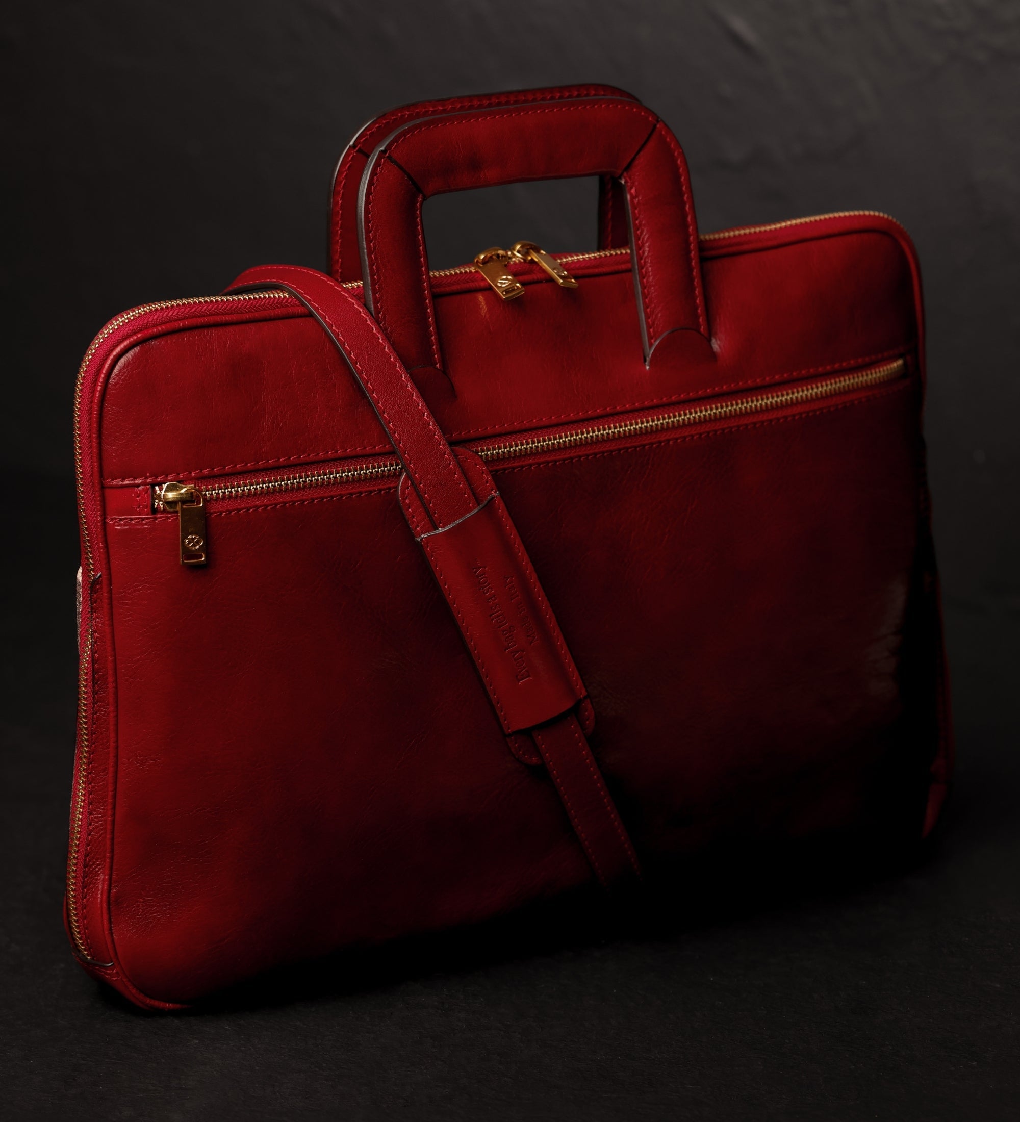Sacoche pour ordinateur portable en cuir Brave New World