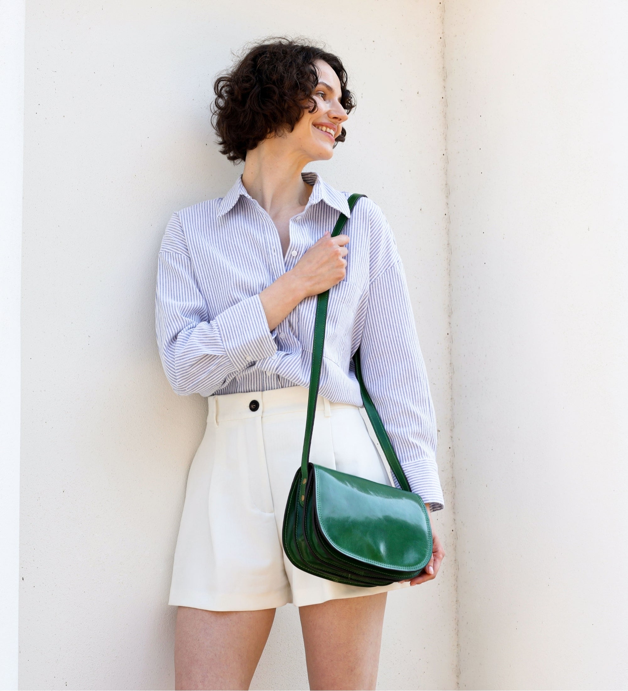 Sac à bandoulière selle en cuir pour femme Moonfleet