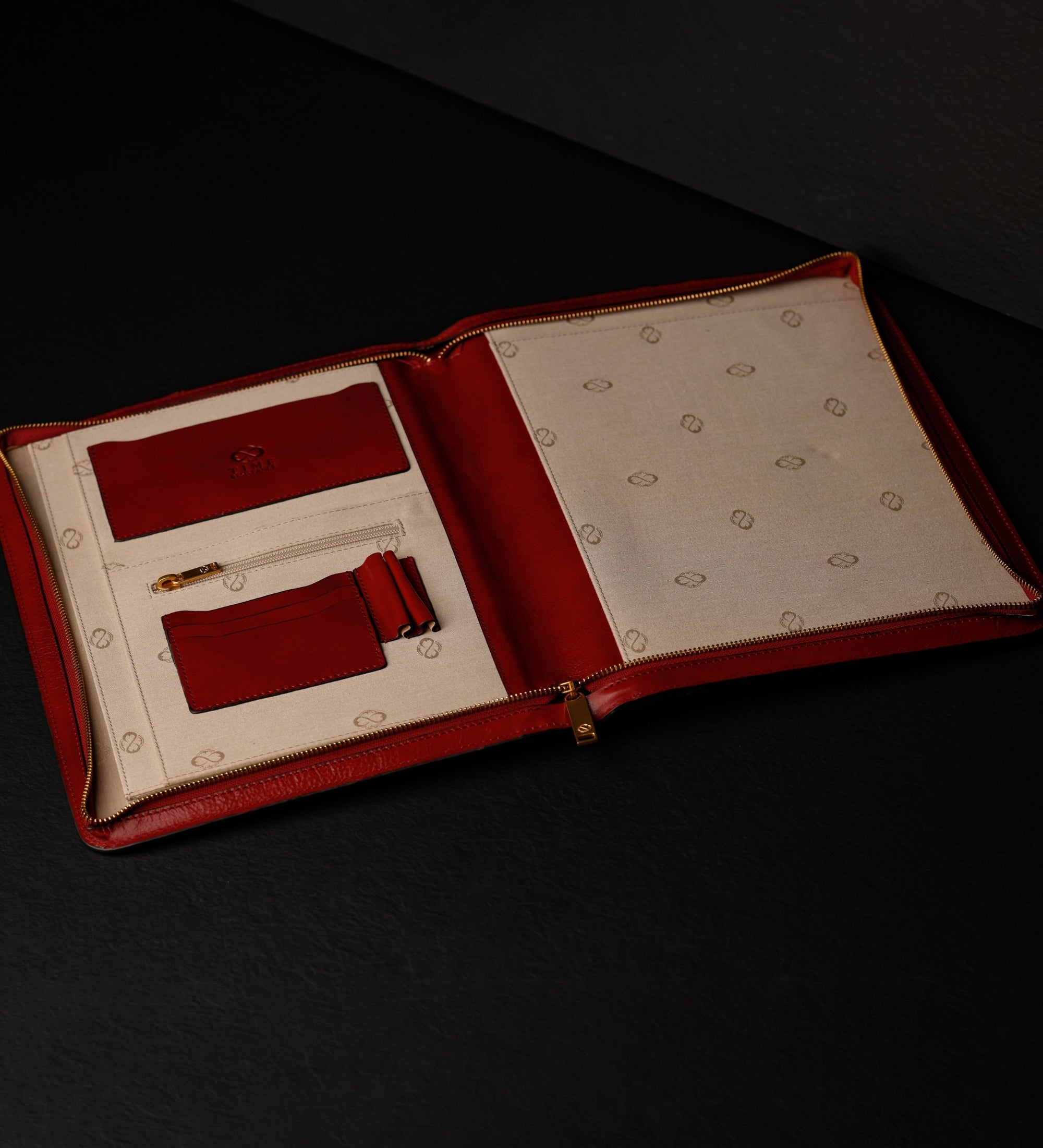 Porte-documents organiseur A4 en cuir Candide