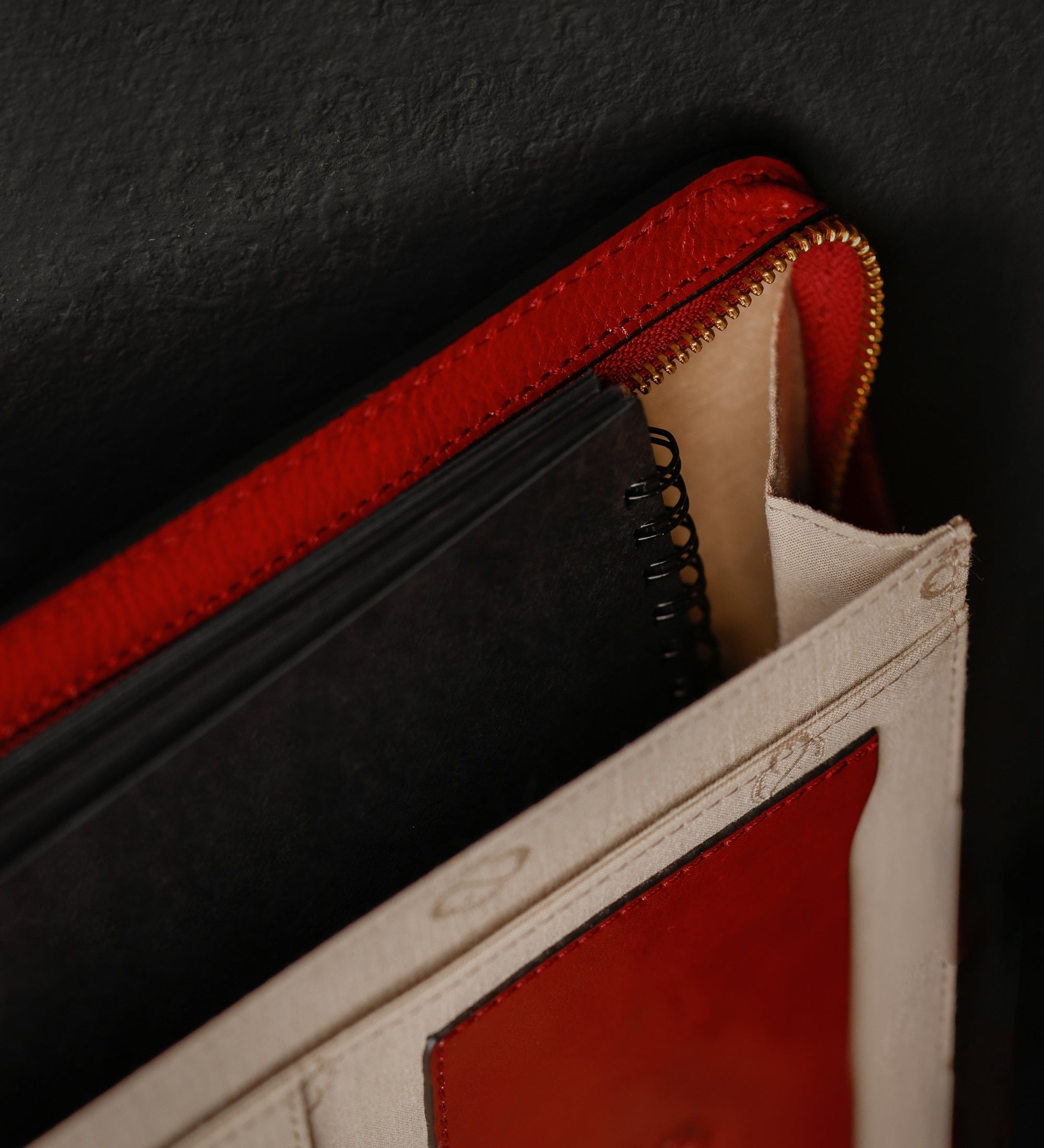 Porte-documents organiseur A4 en cuir Candide