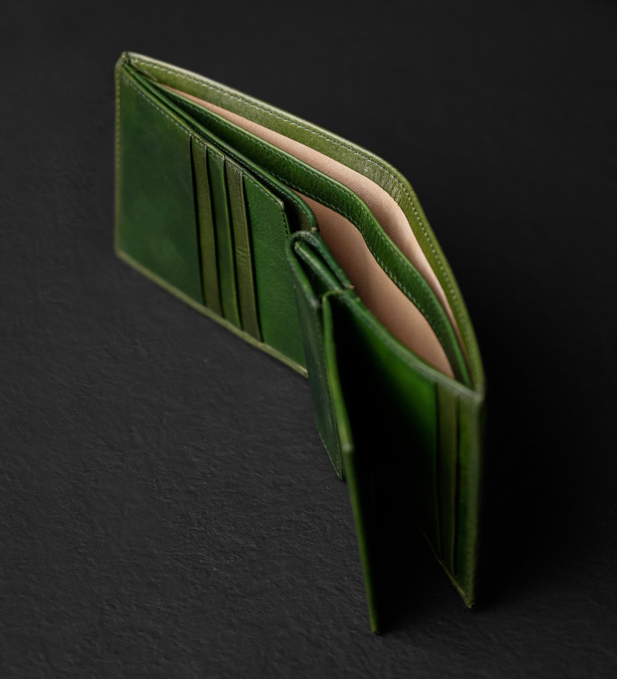 Portefeuille à deux volets en cuir Daniel