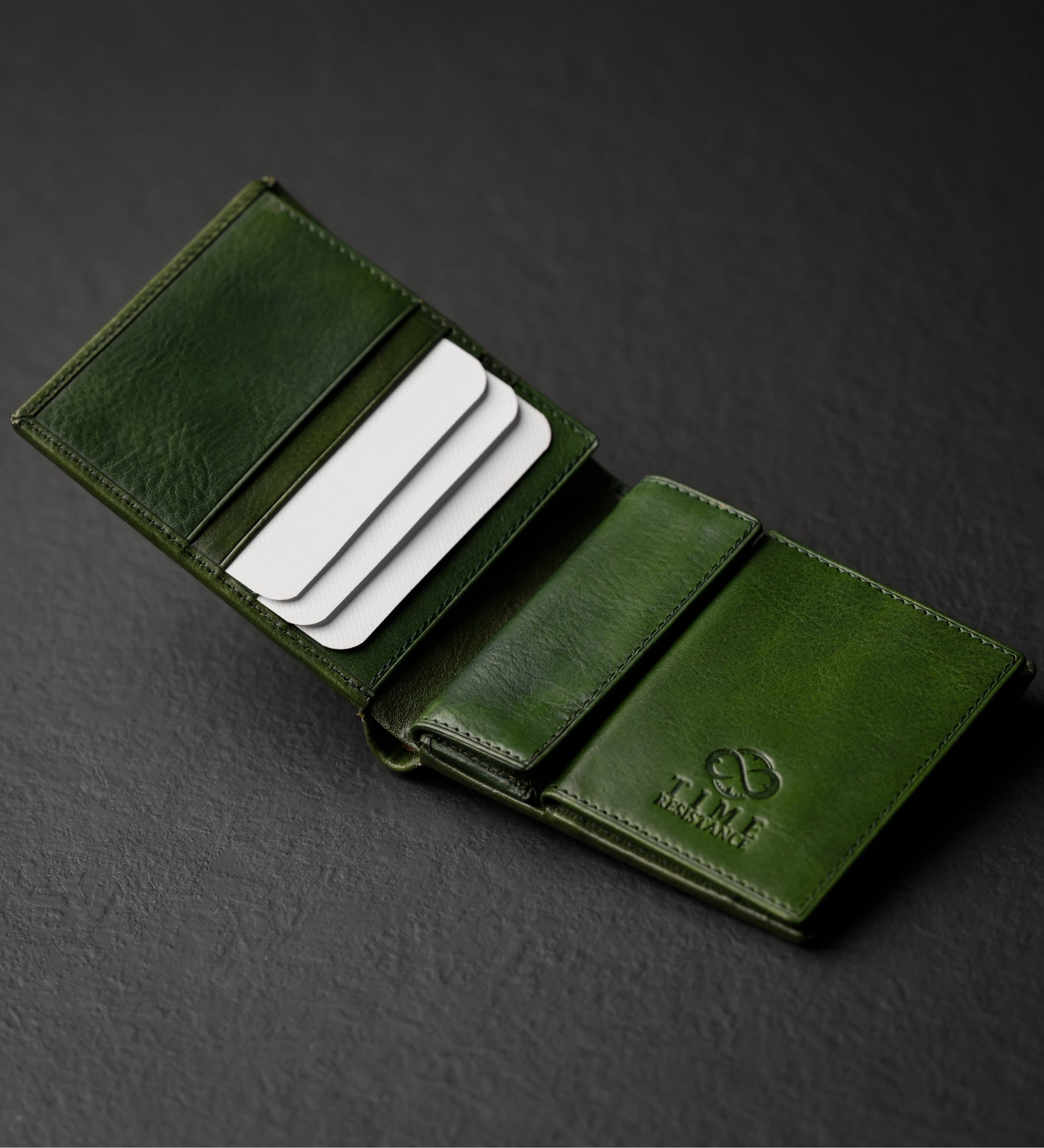 Portefeuille à deux volets en cuir Daniel