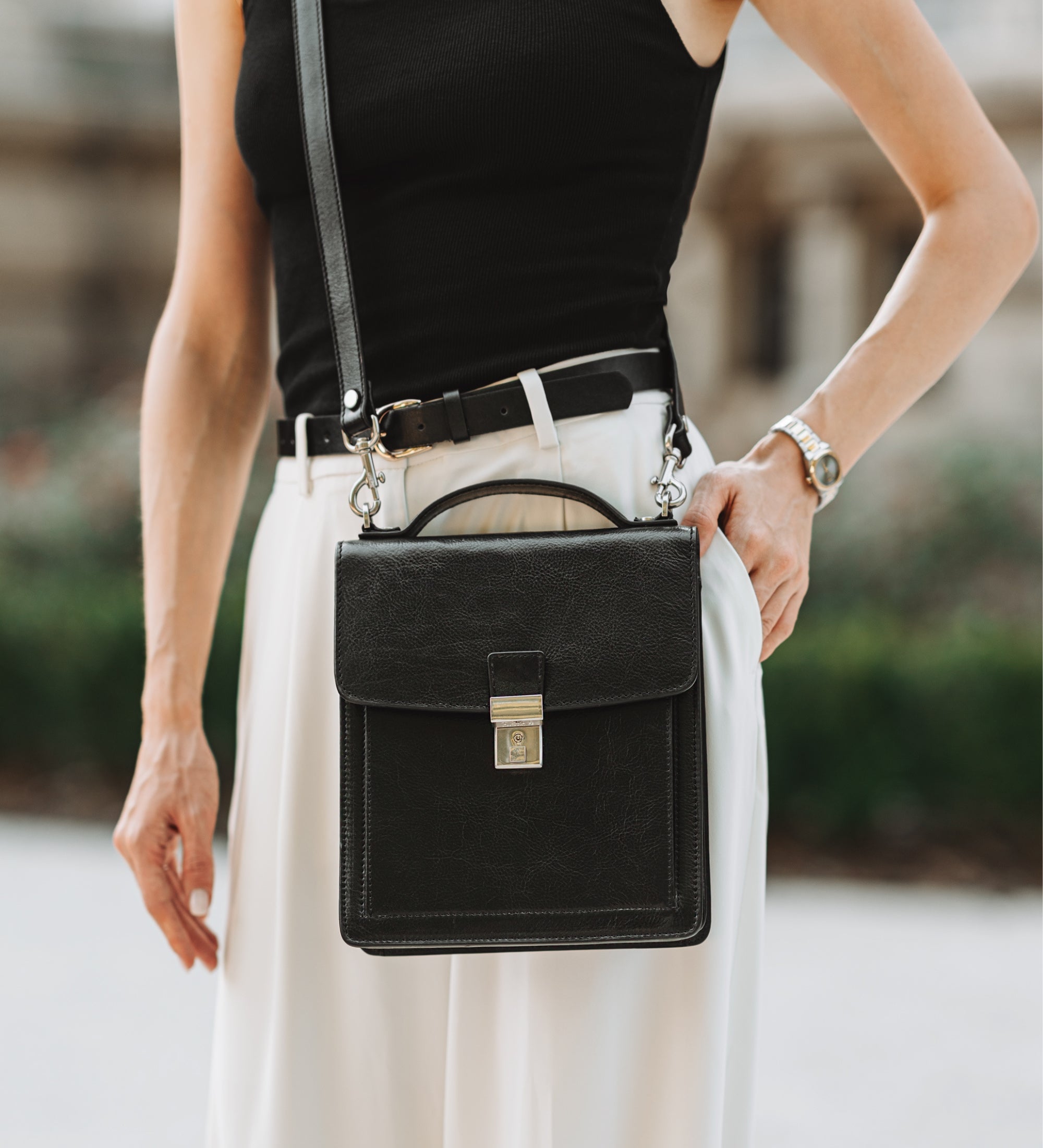 Petite mallette en cuir pour femme Walden
