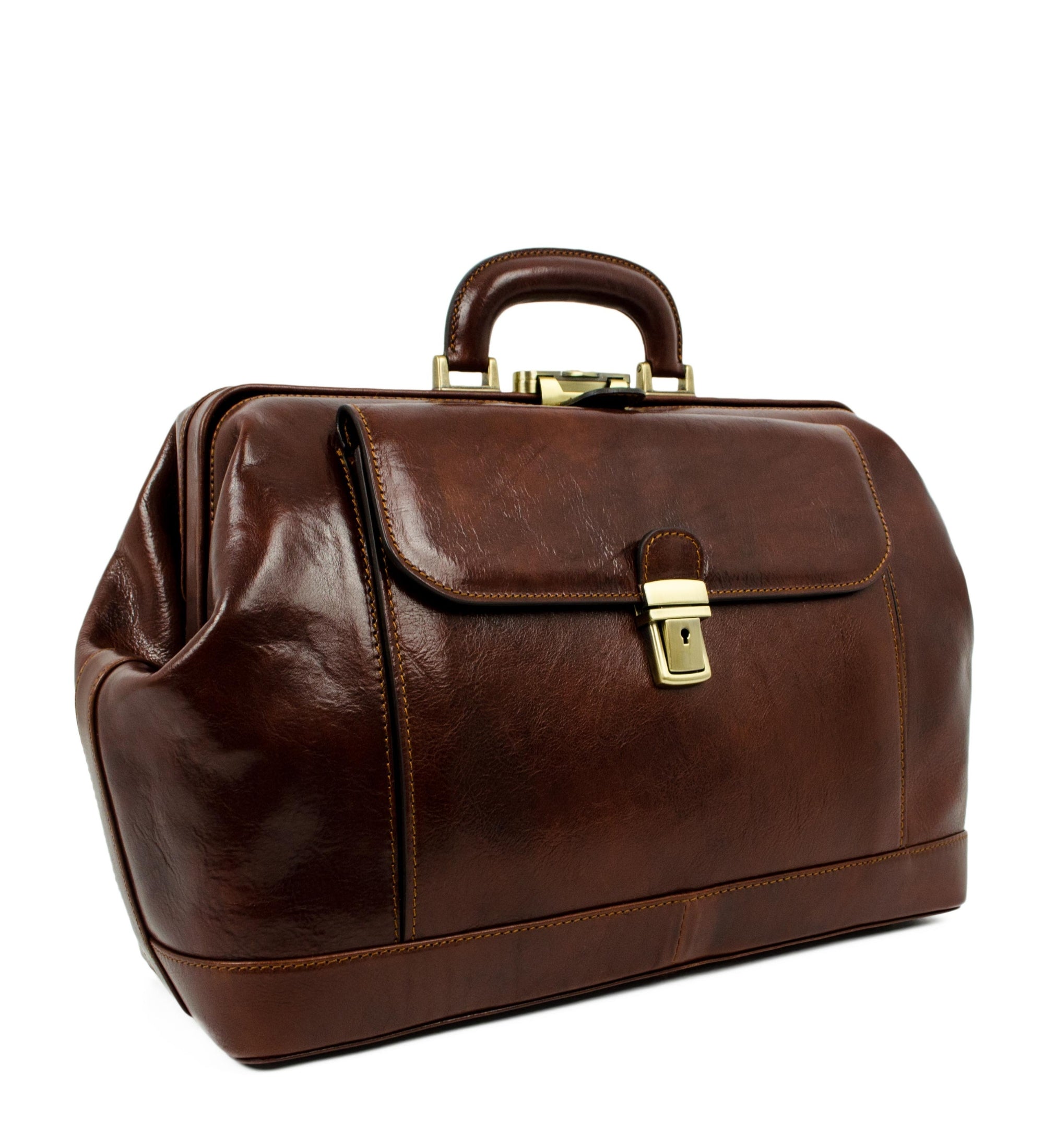 Grand sac de docteur en cuir italien pour femme Hamlet