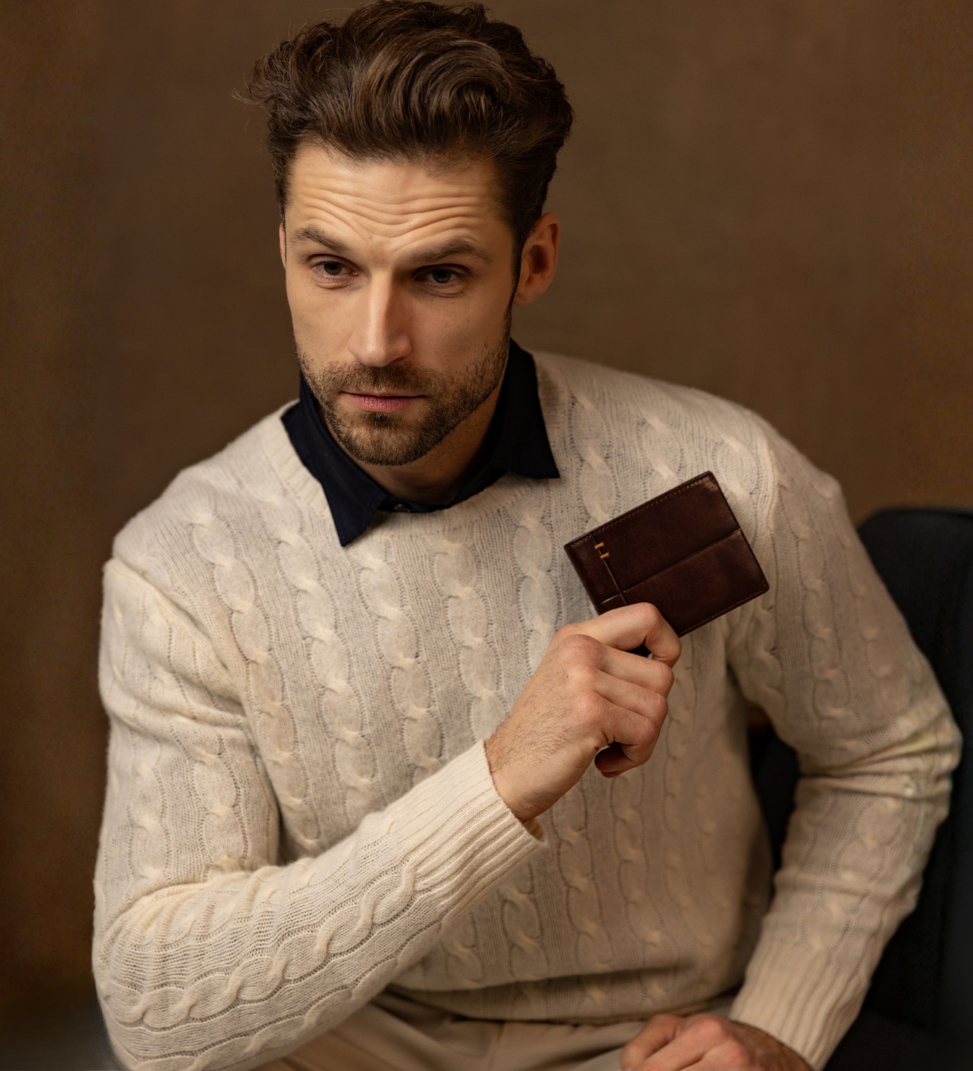 Portefeuille à deux volets en cuir Poetic Justice