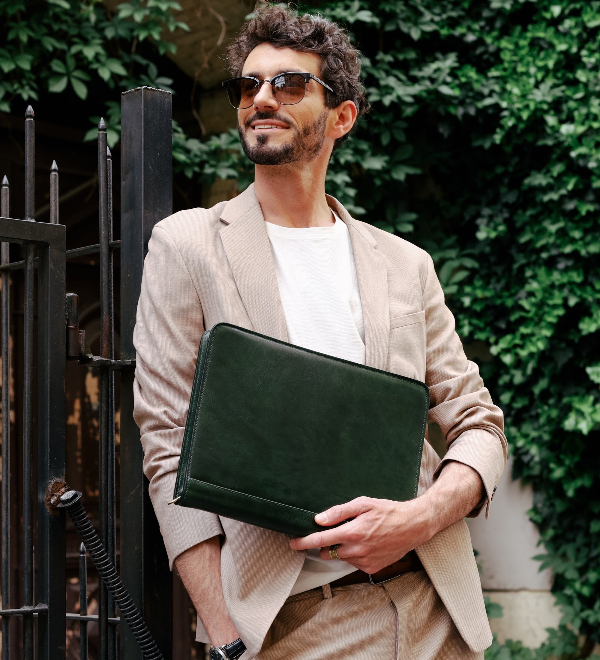 Porte-documents organiseur A4 en cuir Candide