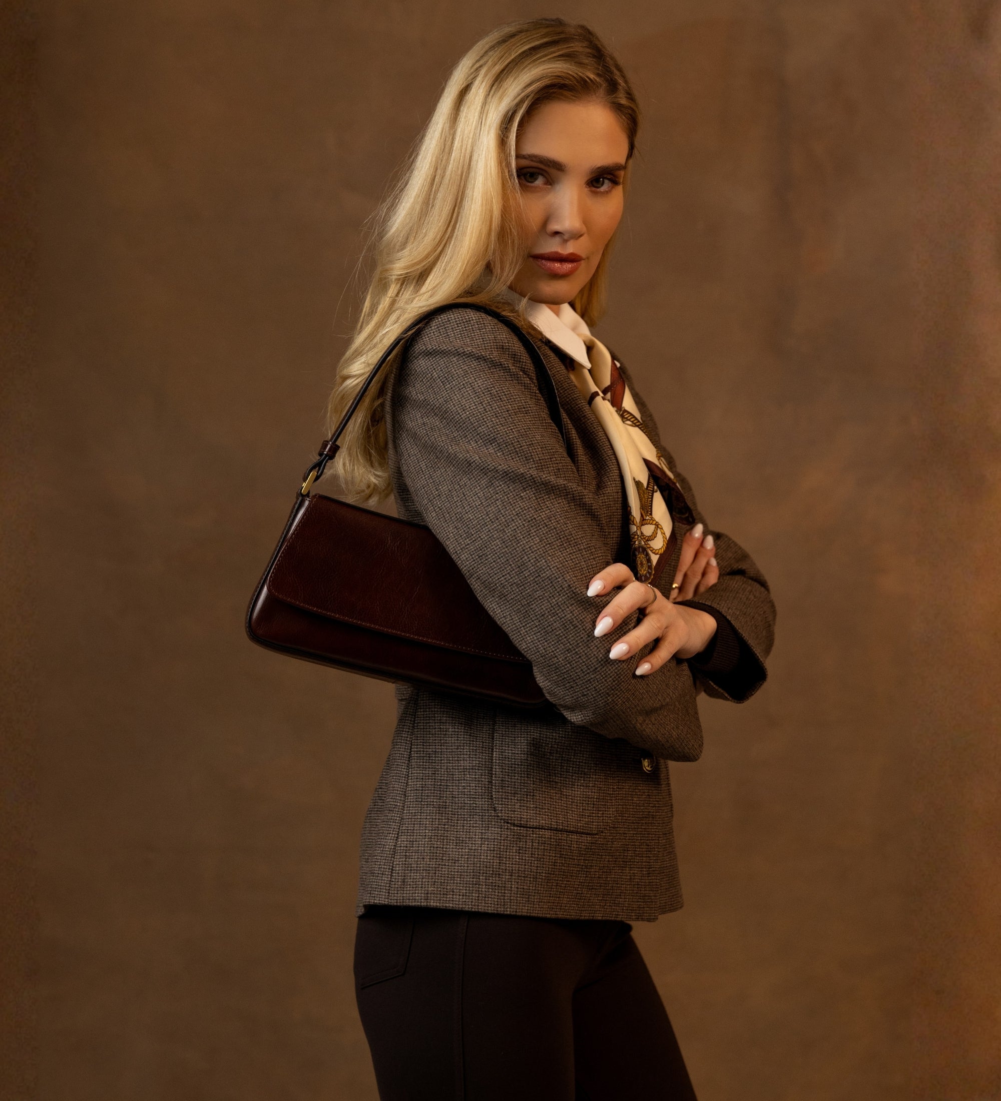 Sac à main baguette en cuir pour femme Bright Lights, Big City