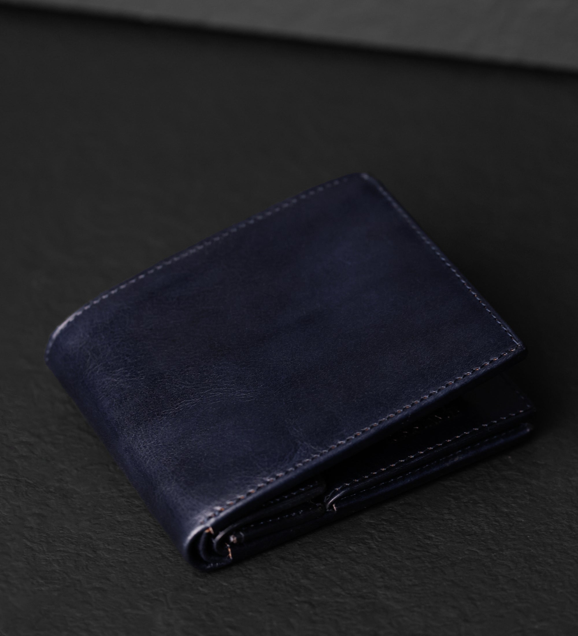 Portefeuille à deux volets en cuir Daniel