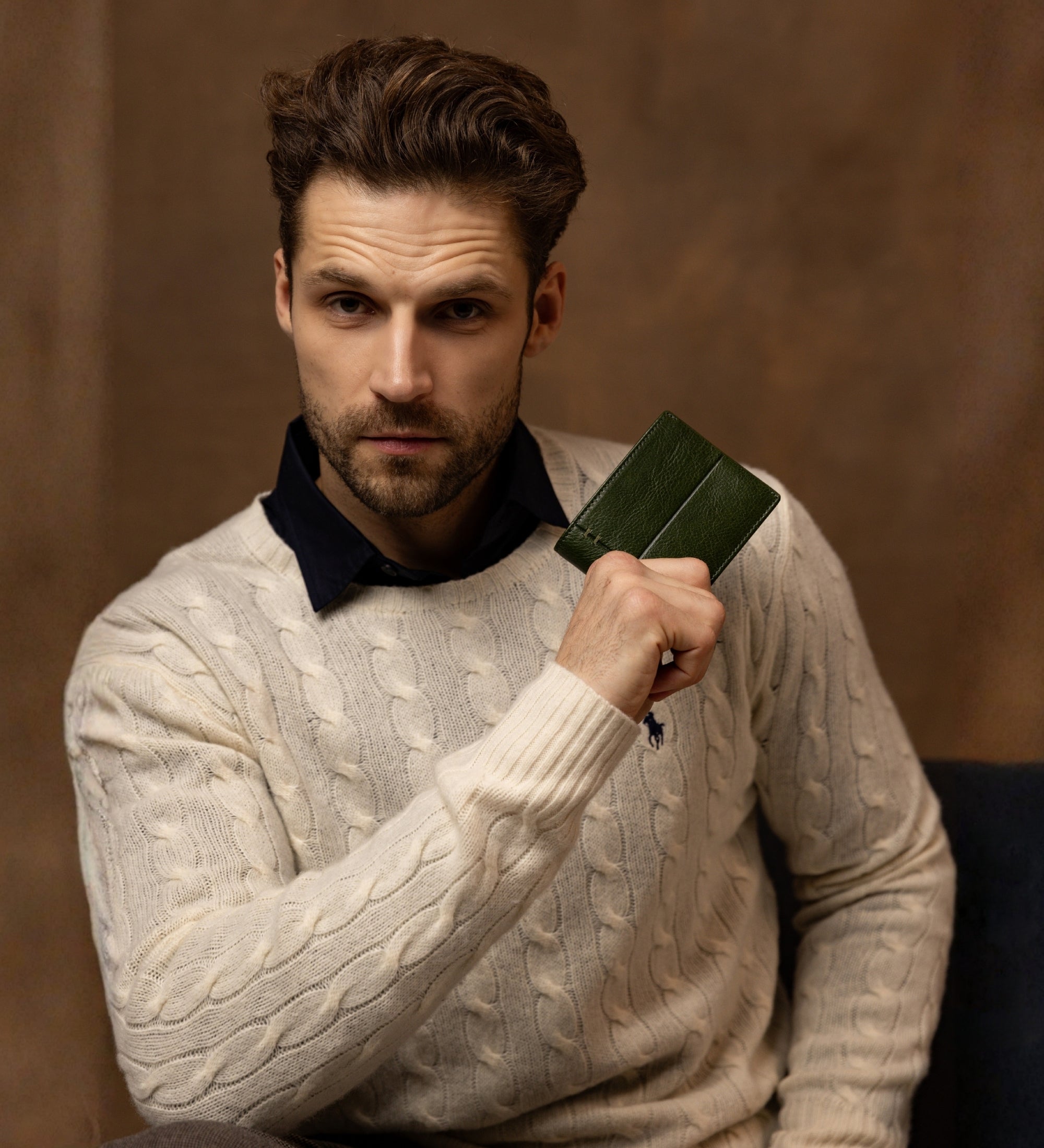 Portefeuille à deux volets en cuir Poetic Justice