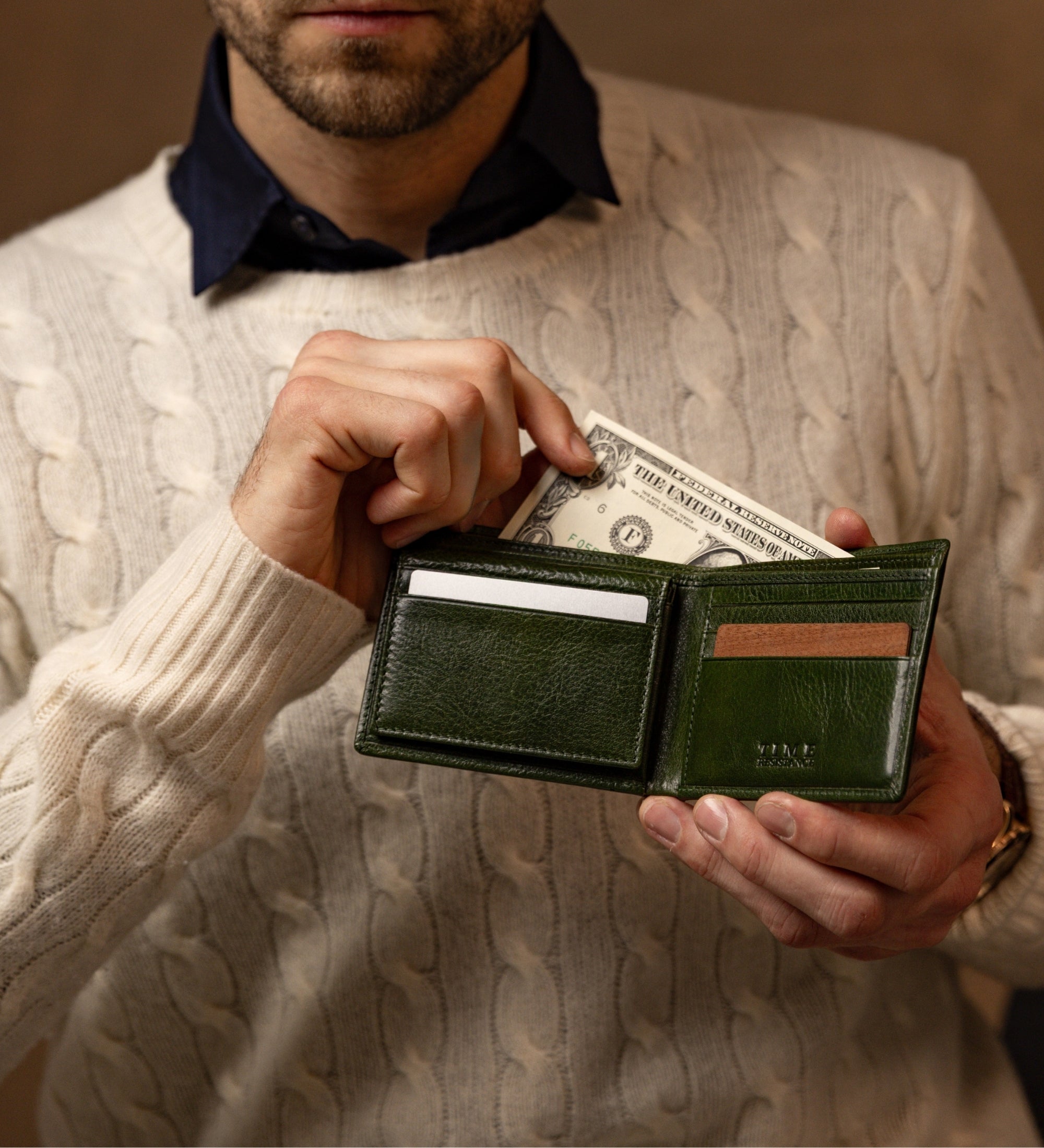 Portefeuille à deux volets en cuir Poetic Justice