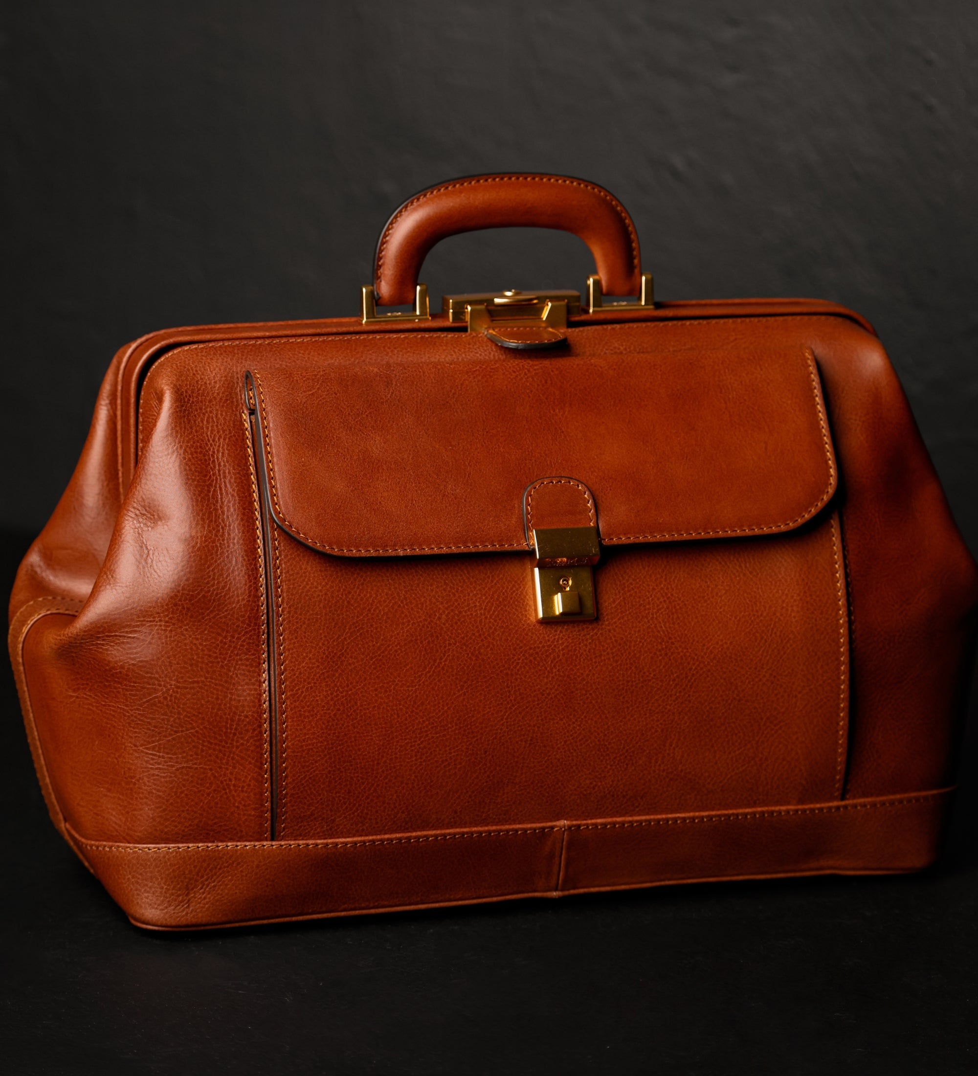 Grand sac de docteur en cuir italien pour femme Hamlet