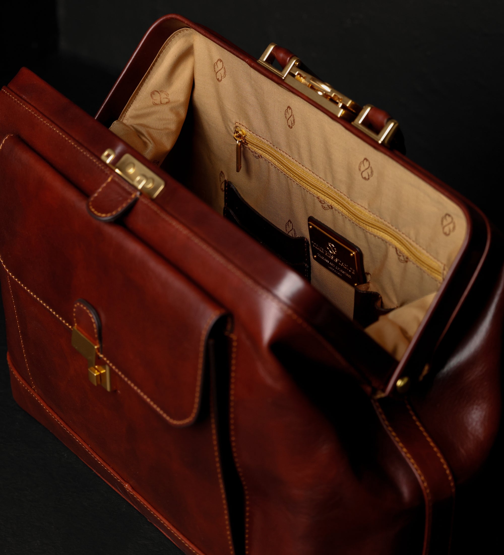 Grand sac de docteur en cuir italien pour femme Hamlet