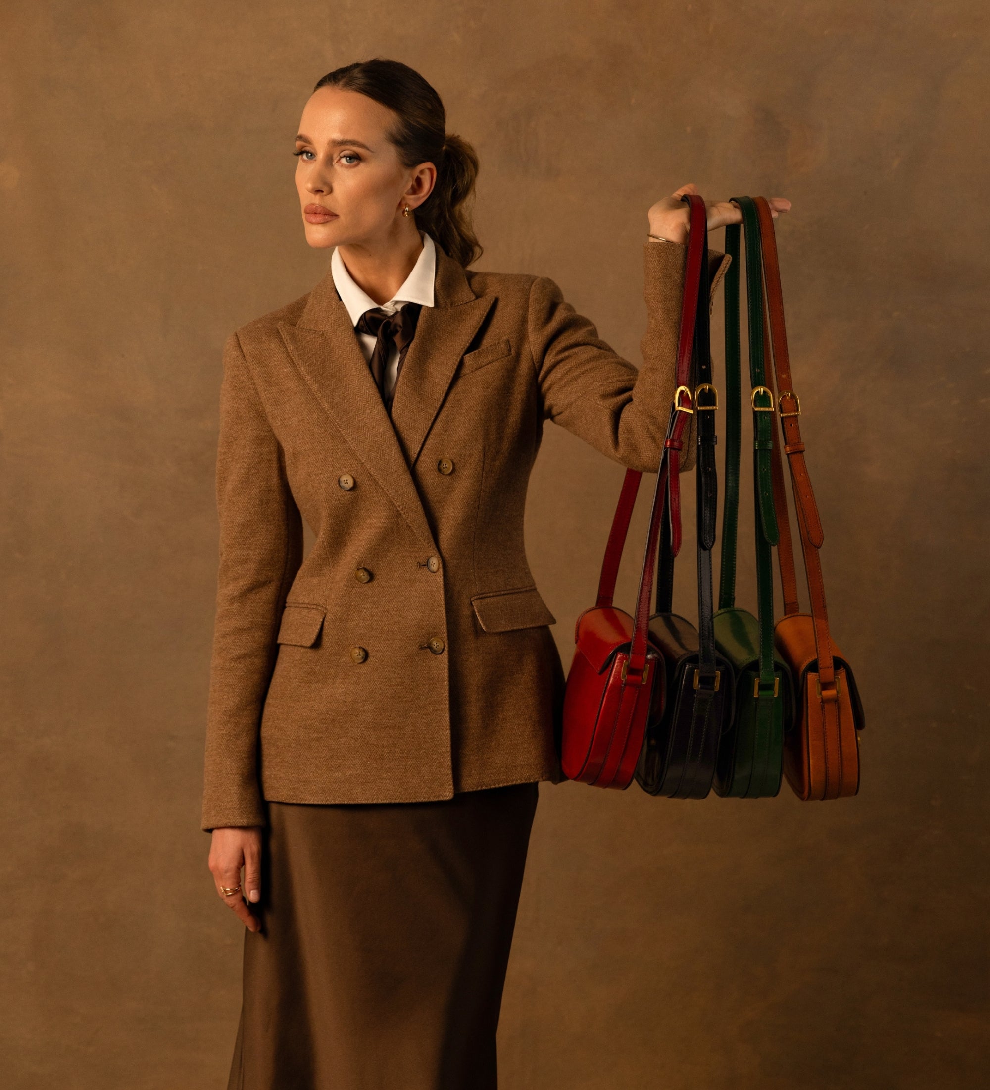 Sac à bandoulière selle en cuir pour femme Villette