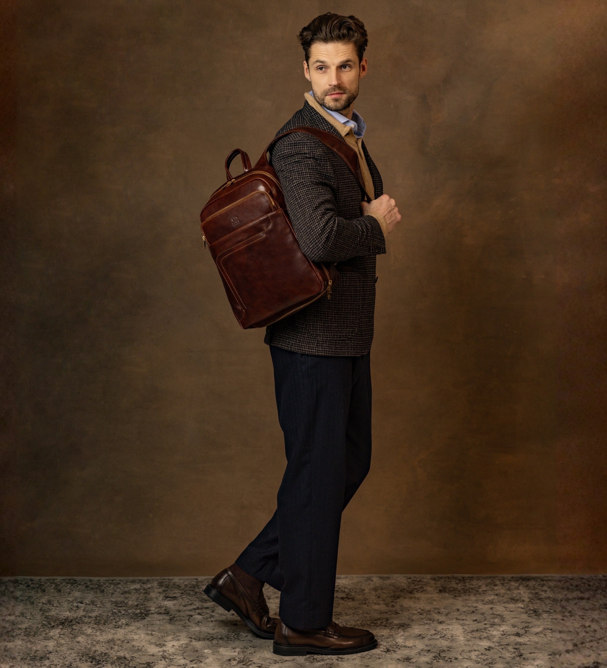 Grand sac à dos en cuir L.A. Confidential