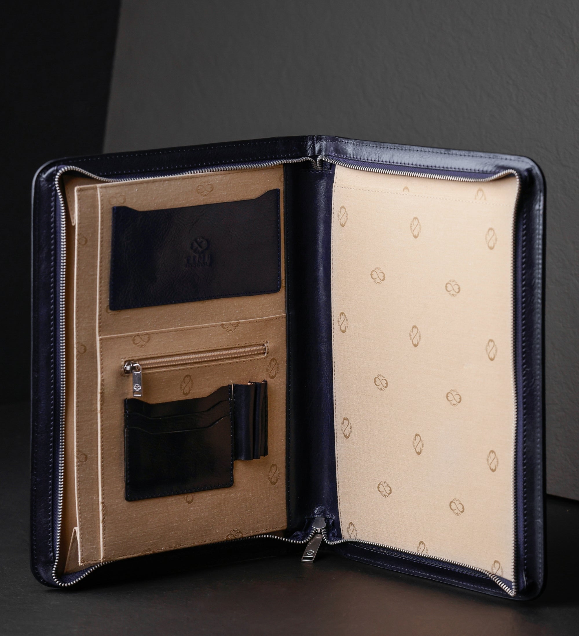 Porte-documents organiseur A4 en cuir Candide