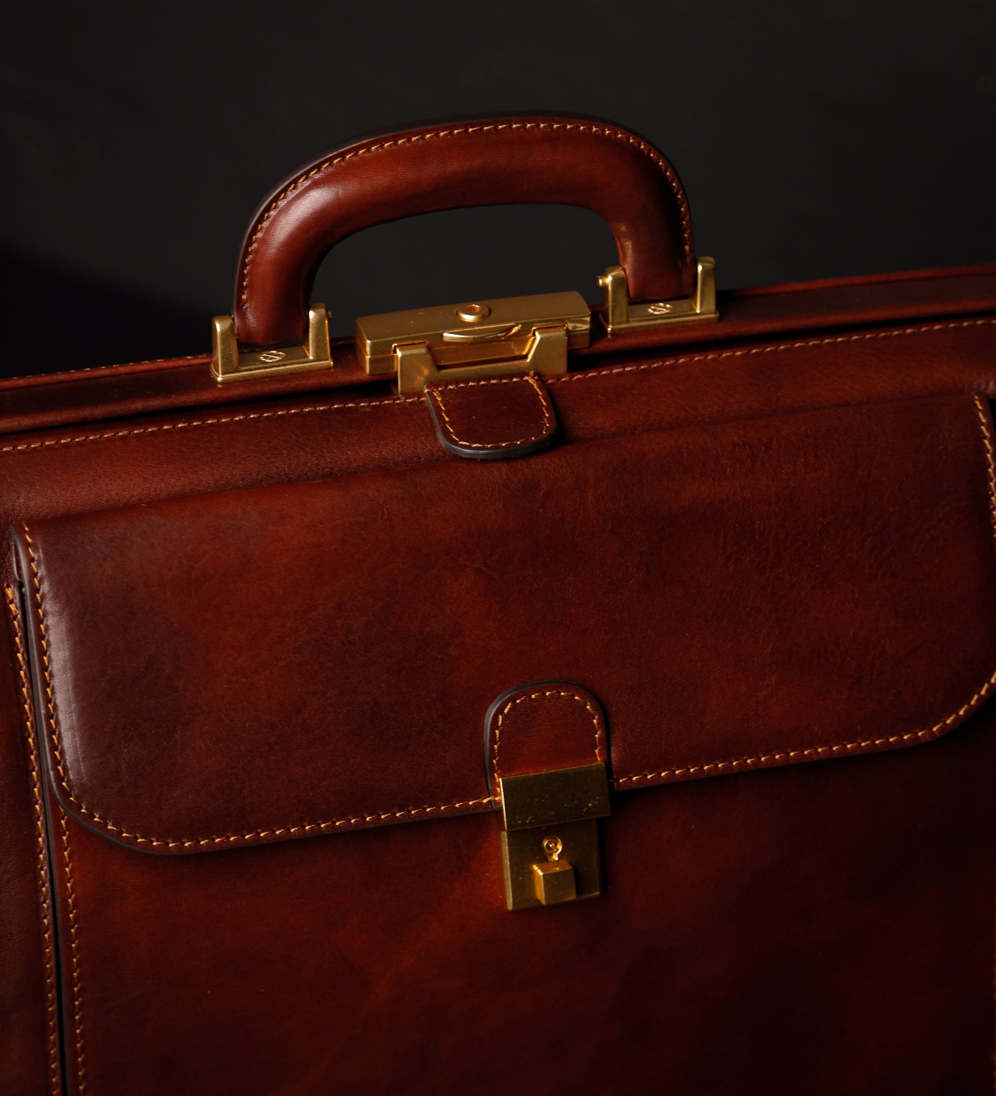 Grand sac de docteur en cuir italien pour femme Hamlet