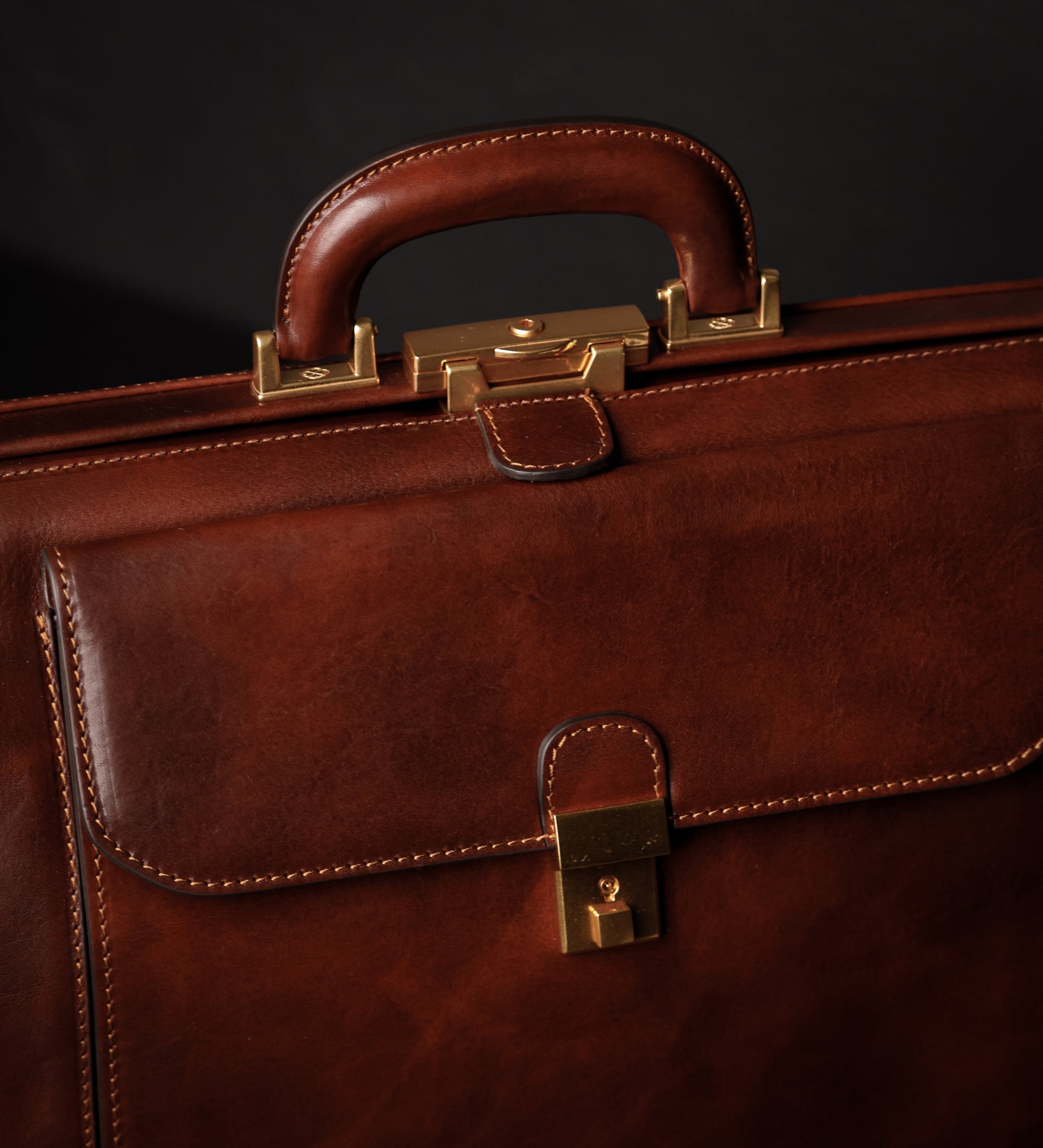 Grand sac de docteur en cuir italien Hamlet