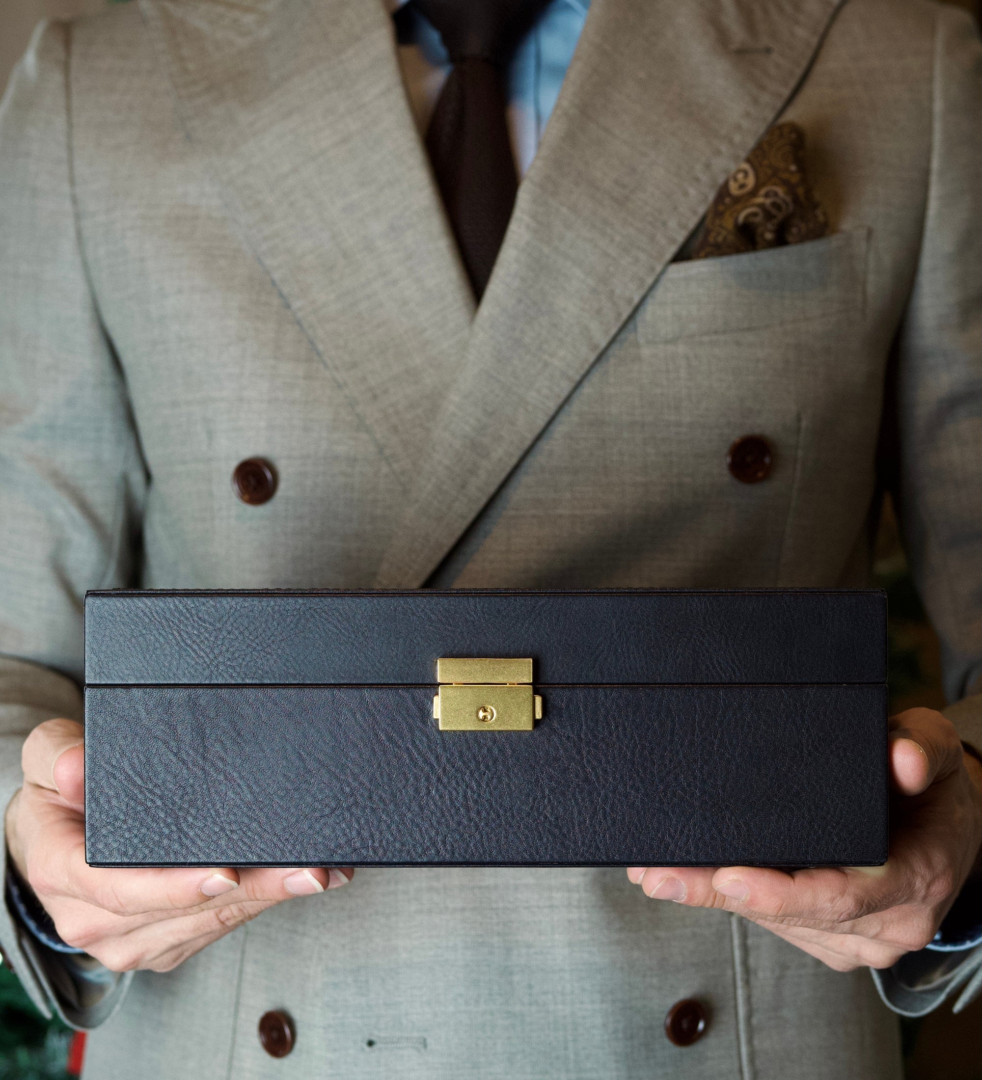 Boîte à montres, organiseur de montres en cuir Silence