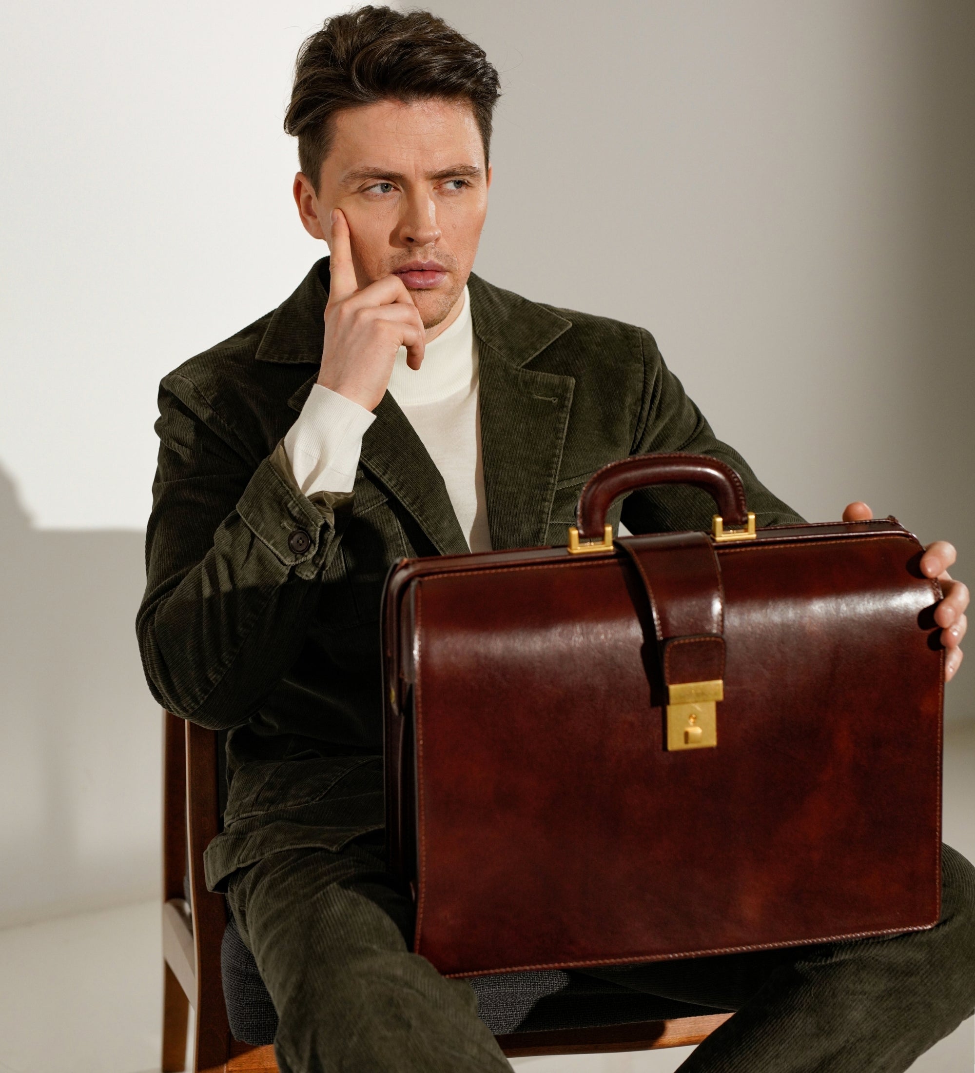 Grande mallette en cuir The Firm