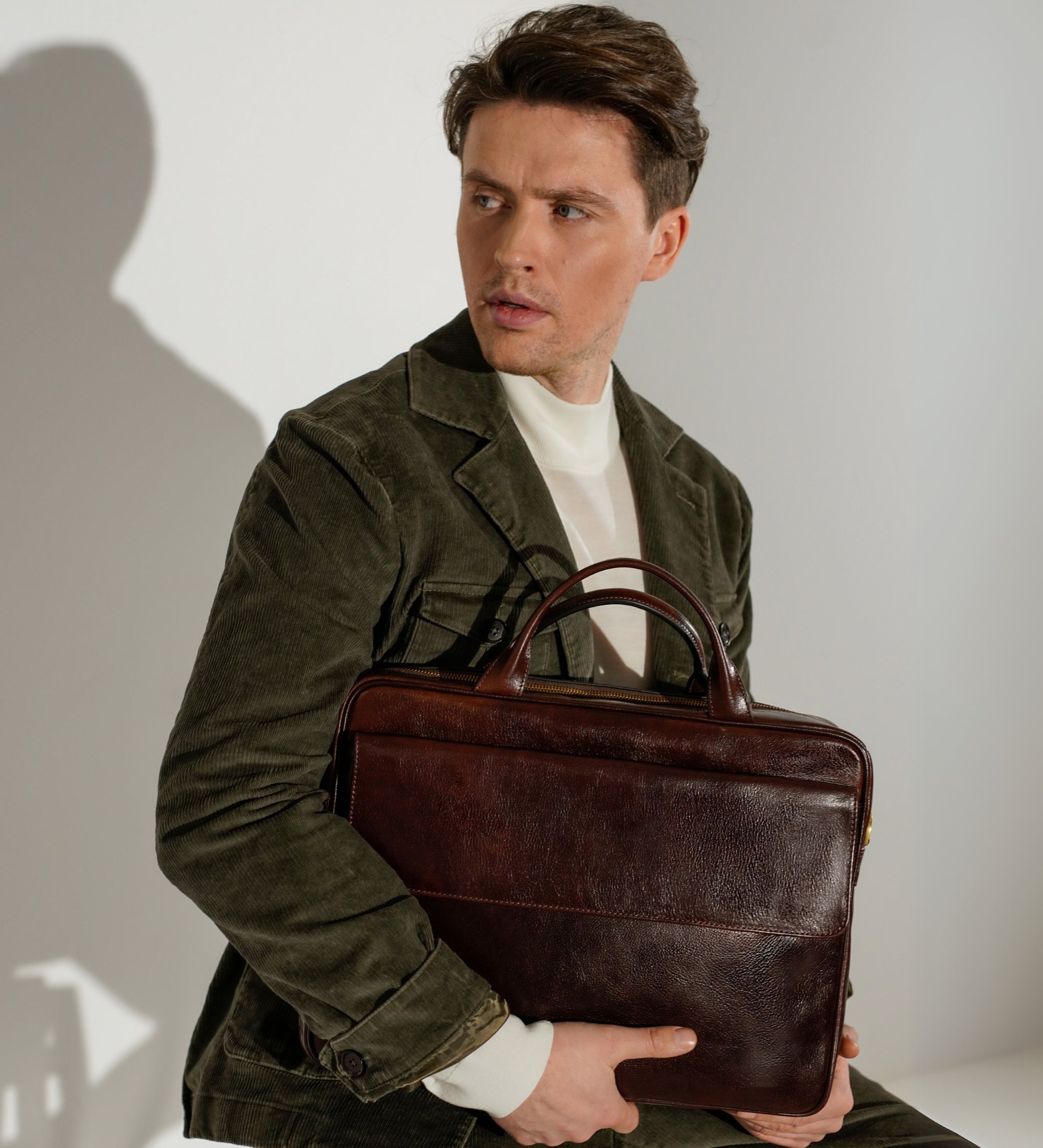 Sacoche pour ordinateur portable en cuir The Sheltering Sky