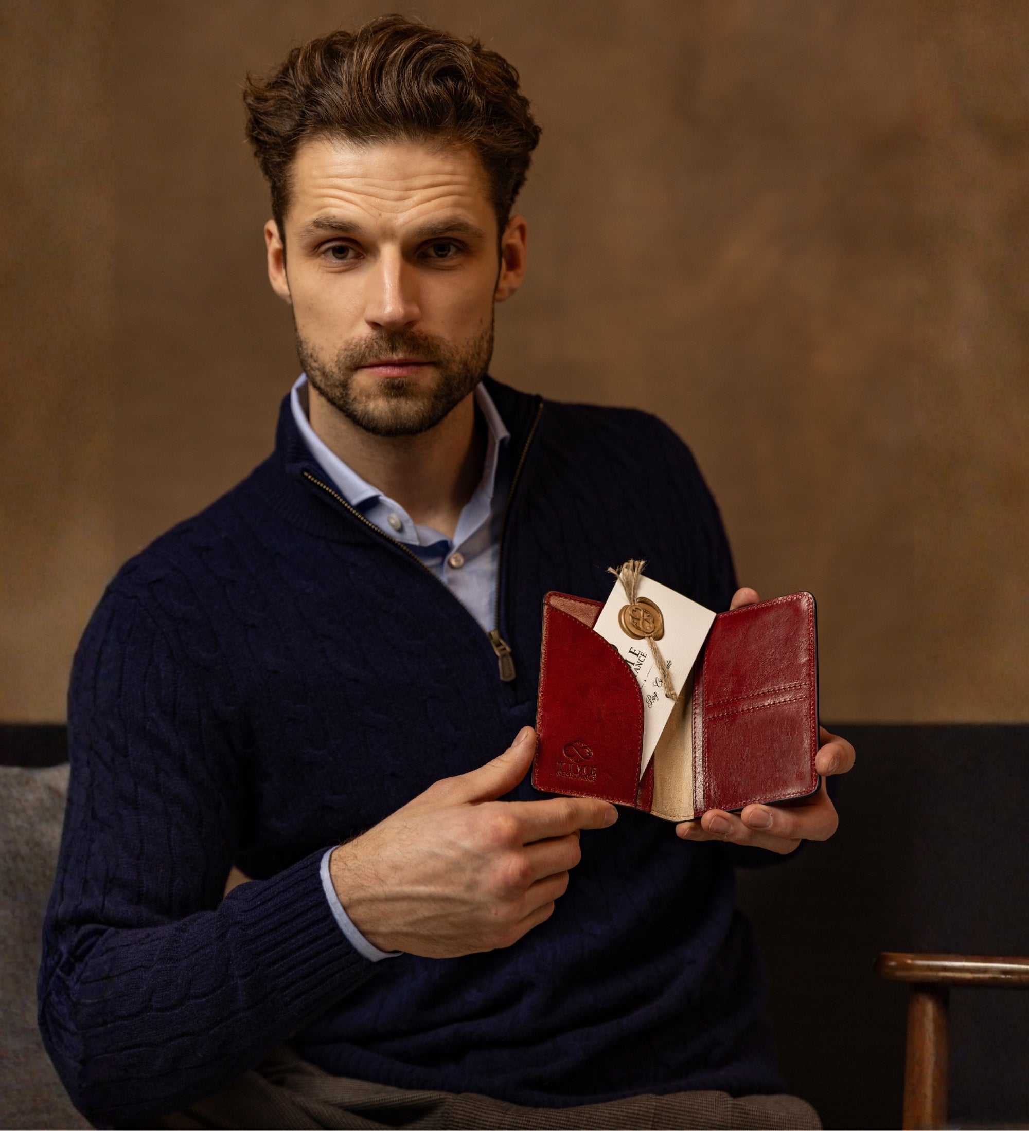 Petit porte-passeport en cuir Gulliver's Travels