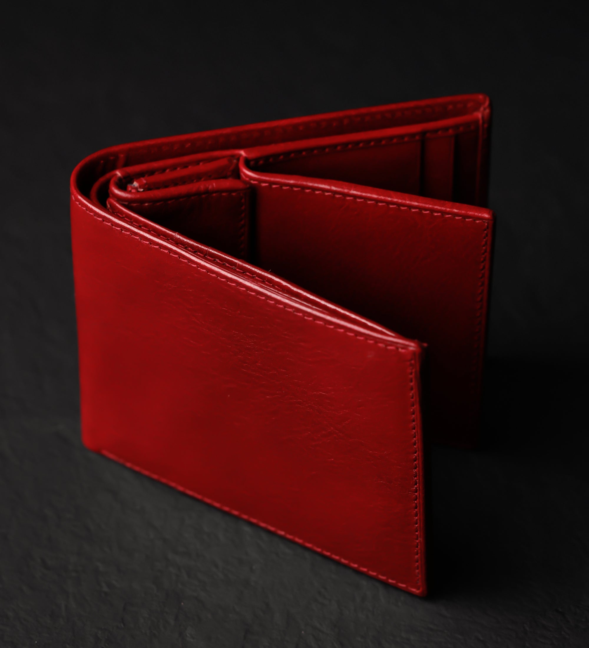 Portefeuille à deux volets en cuir Daniel