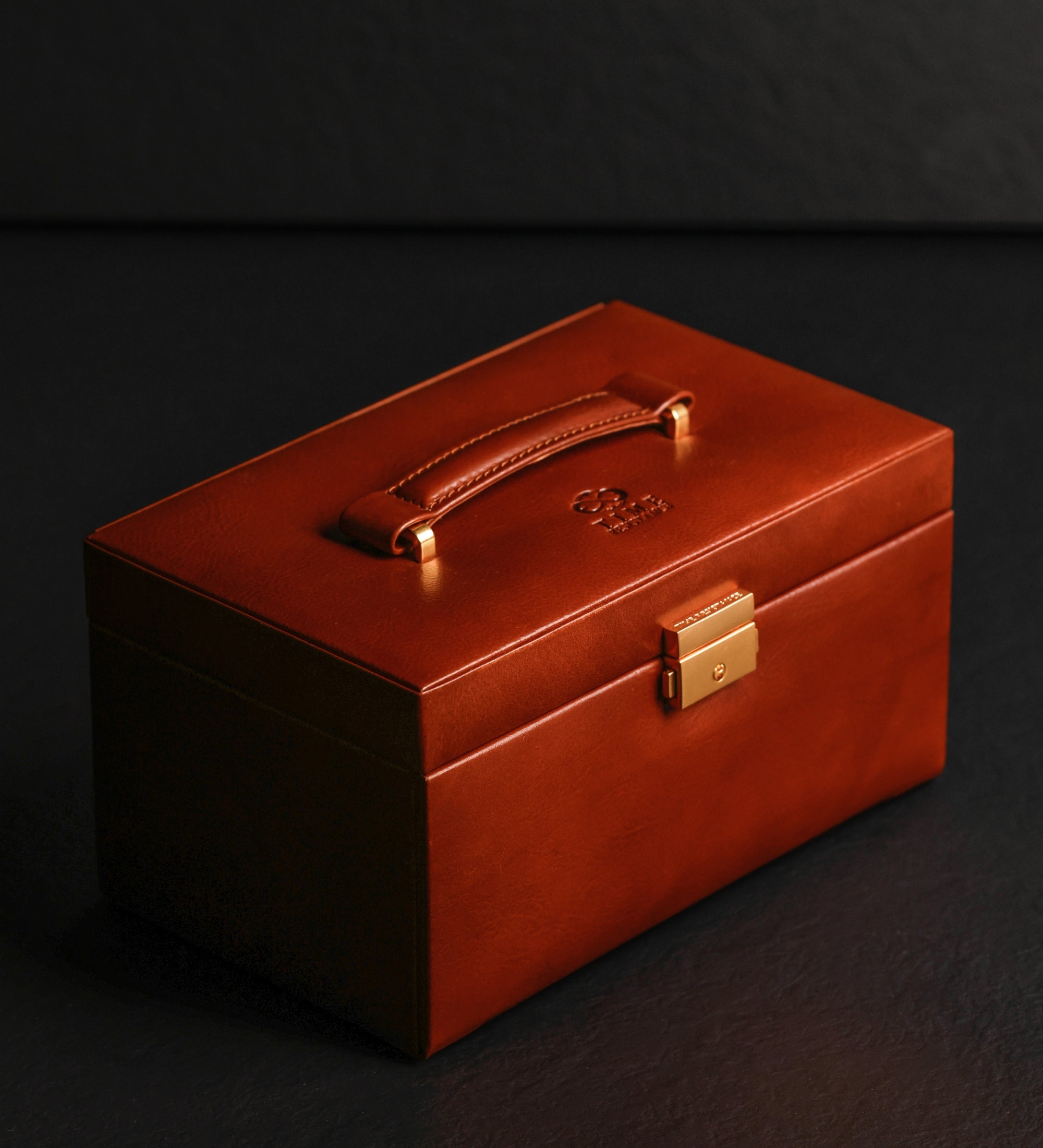 Boîte à bijoux en cuir pour femme Beloved