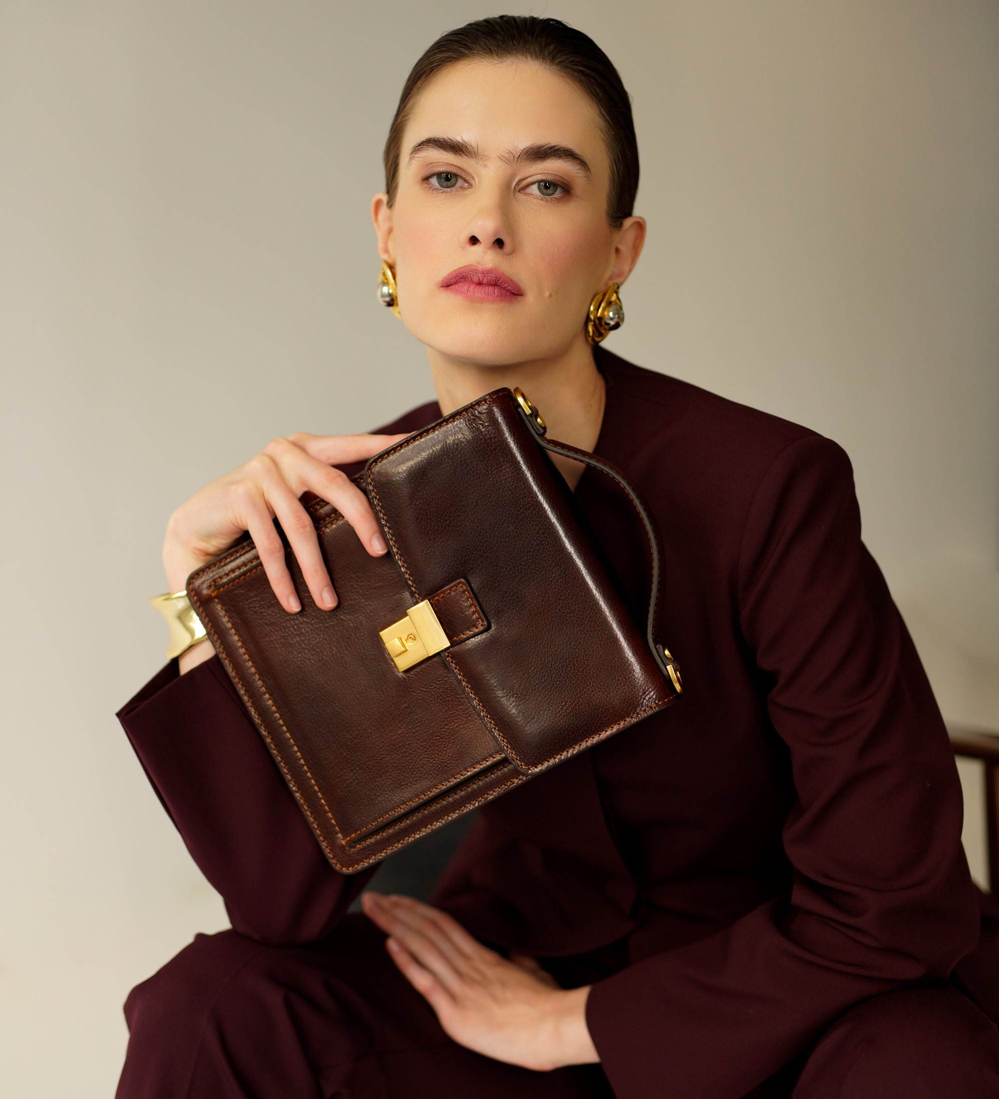 Petite mallette en cuir pour femme Walden