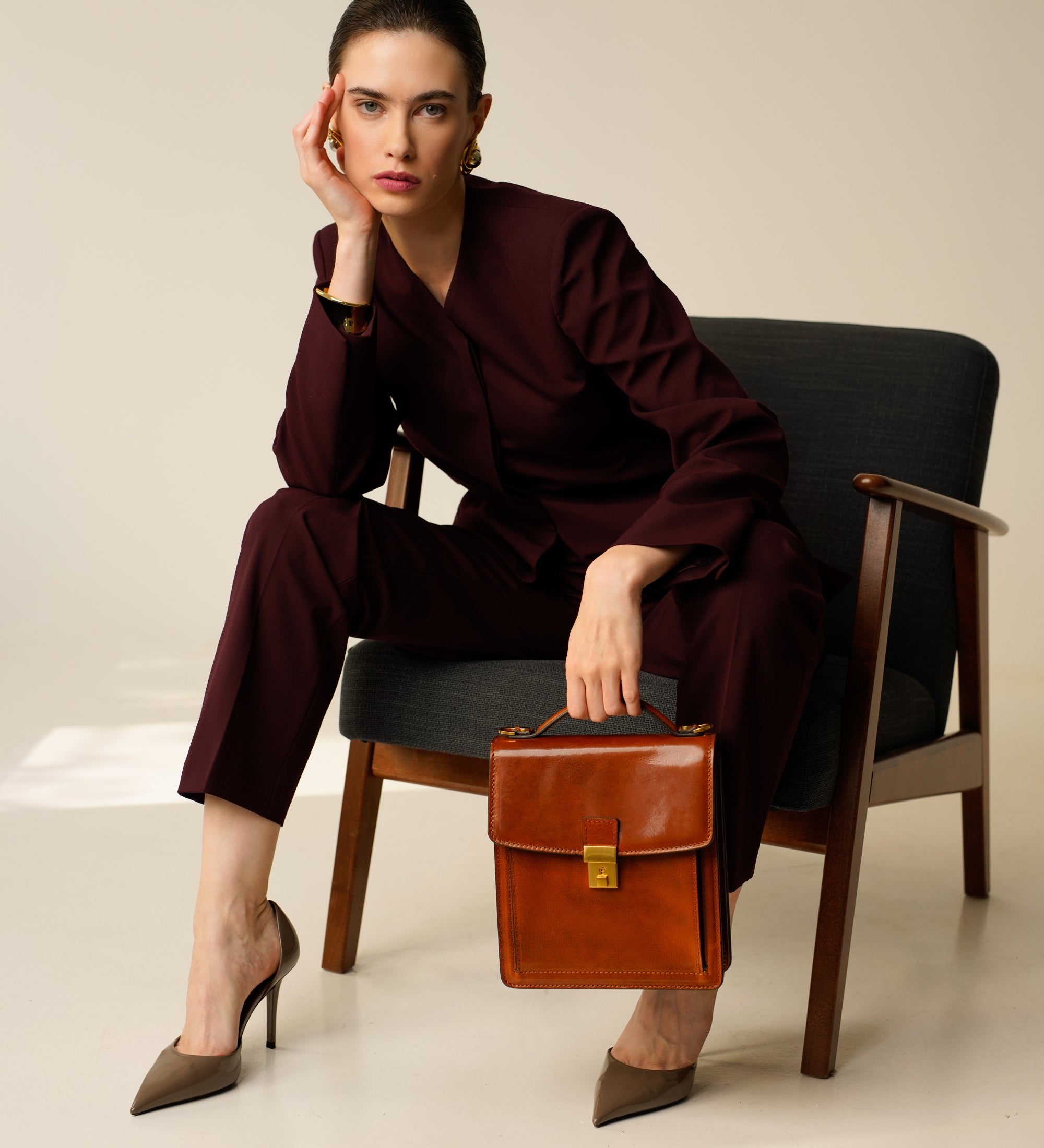 Petite mallette en cuir pour femme Walden