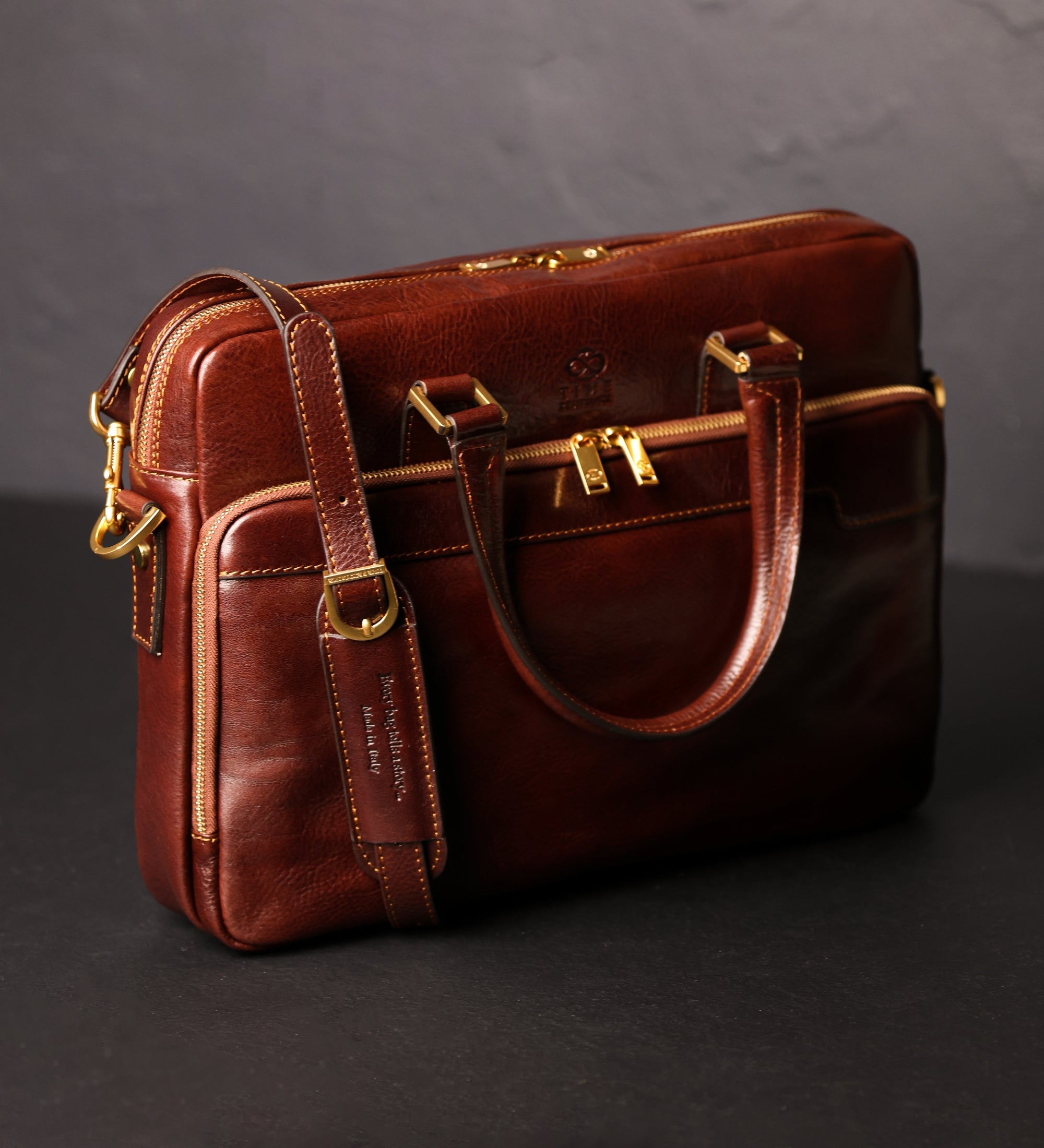 Sacoche pour ordinateur portable en cuir Orlando