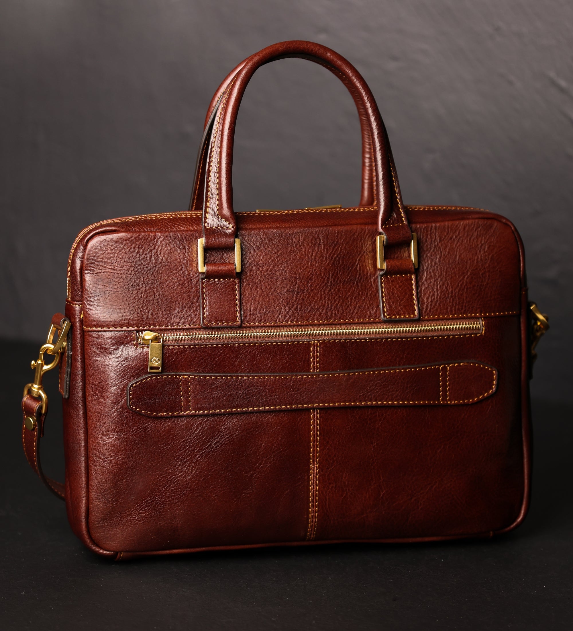 Sacoche pour ordinateur portable en cuir Orlando