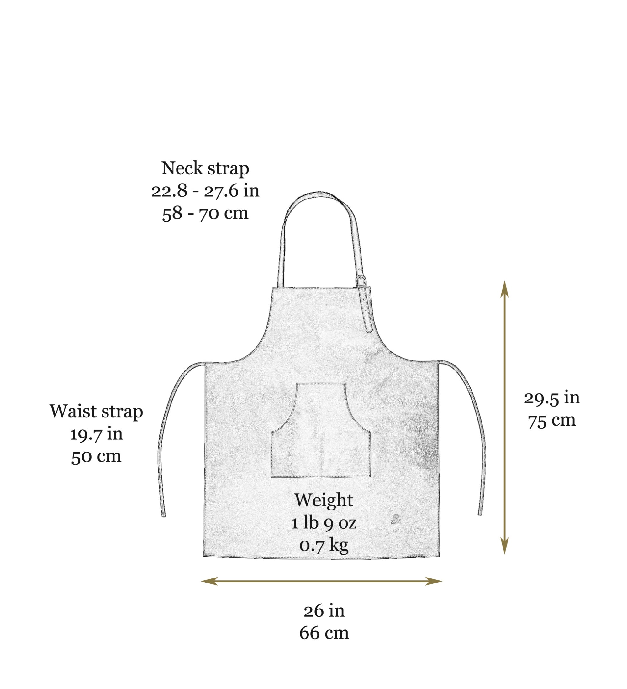 Tablier long en cuir Under The Net