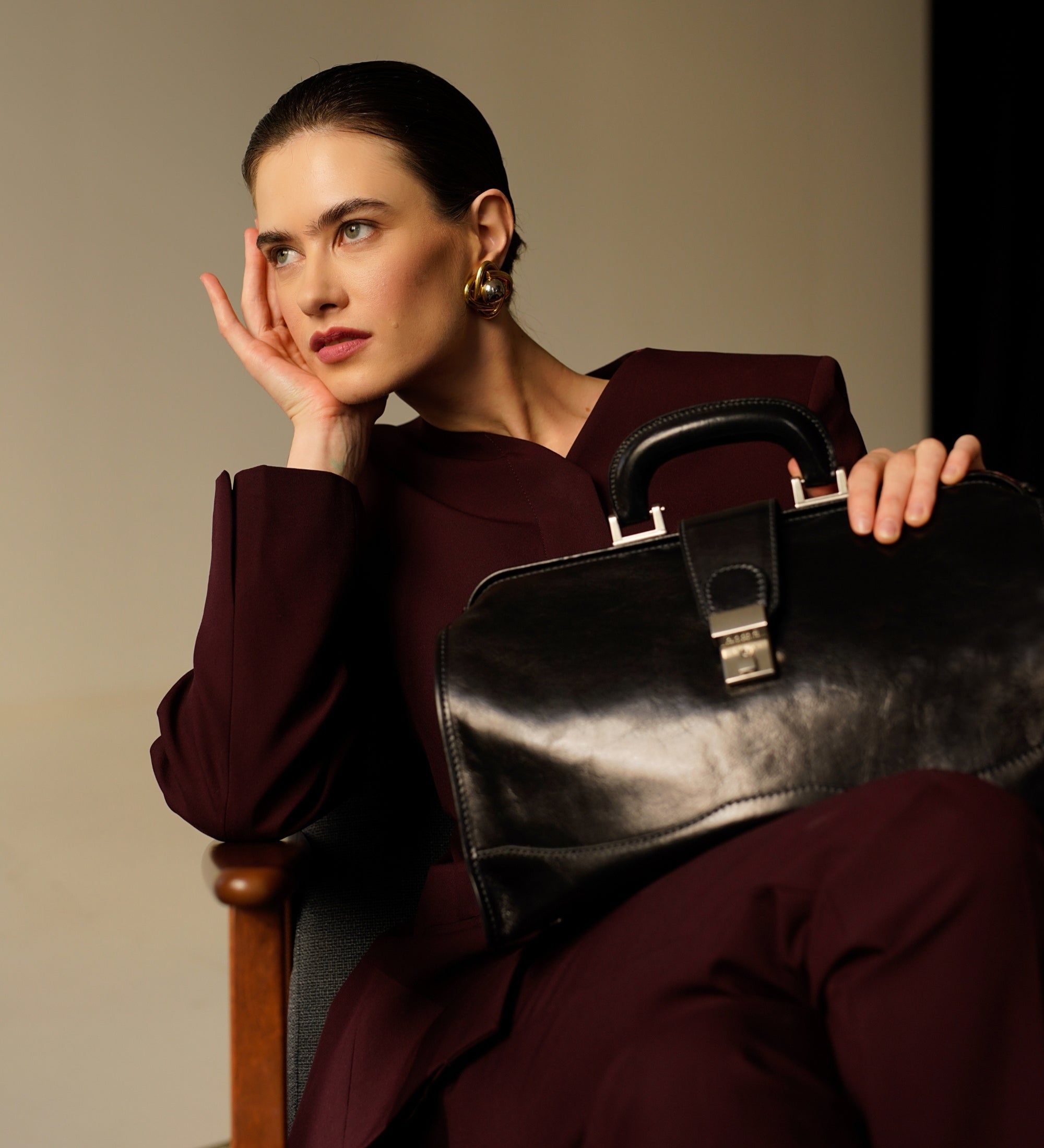 Petit sac de docteur en cuir pour femme David Copperfield