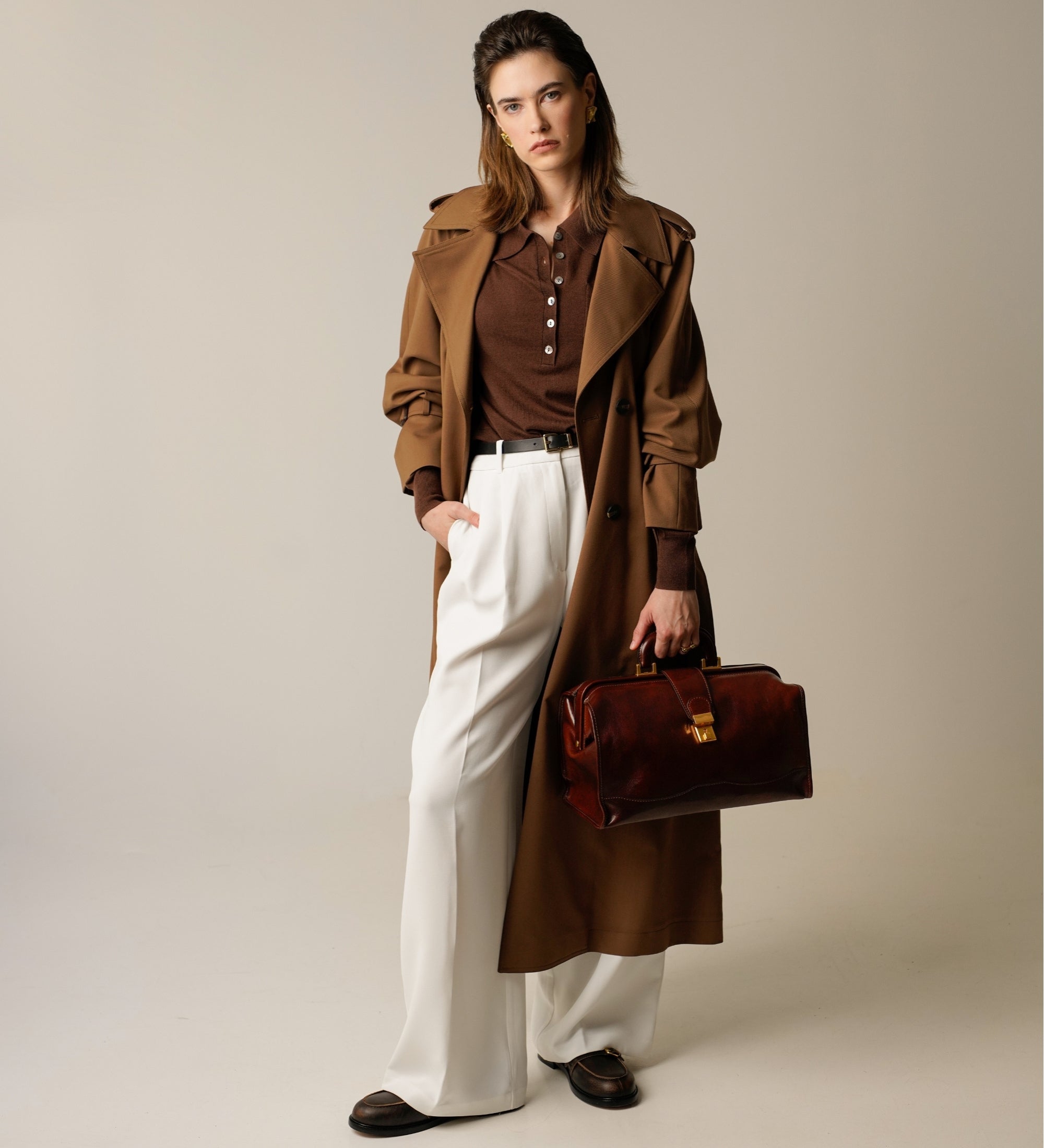 Petit sac de docteur en cuir pour femme David Copperfield