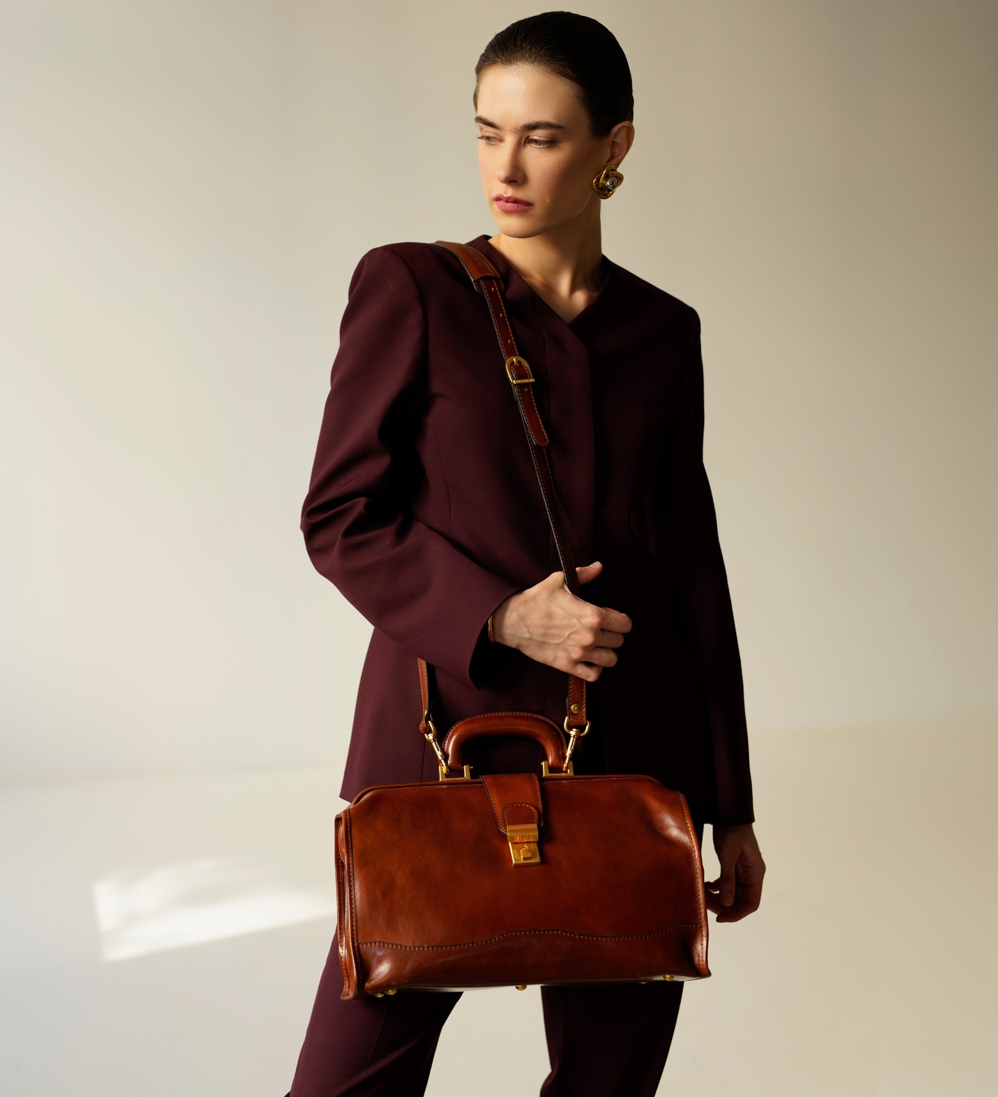 Petit sac de docteur en cuir pour femme David Copperfield