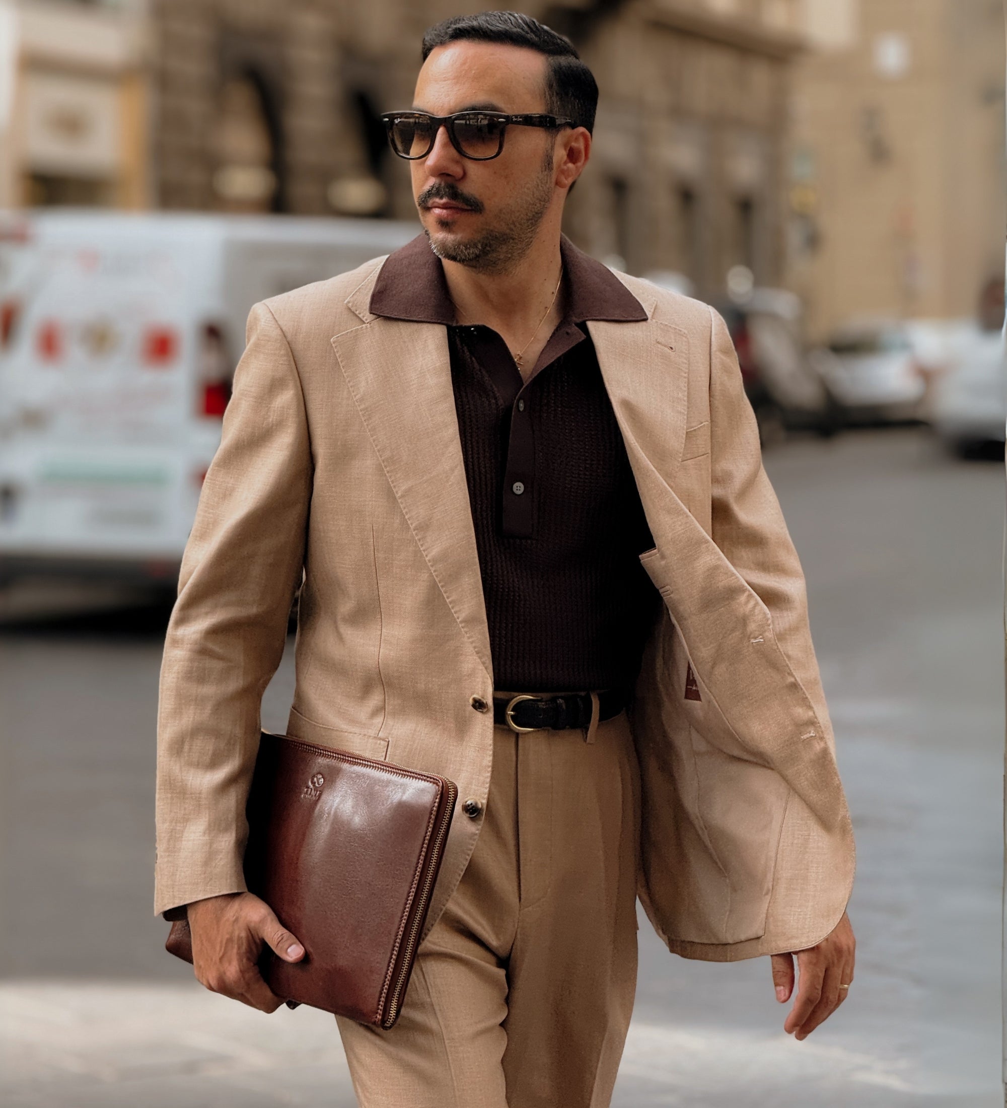 Grande pochette en cuir pour homme The Brothers Karamazov