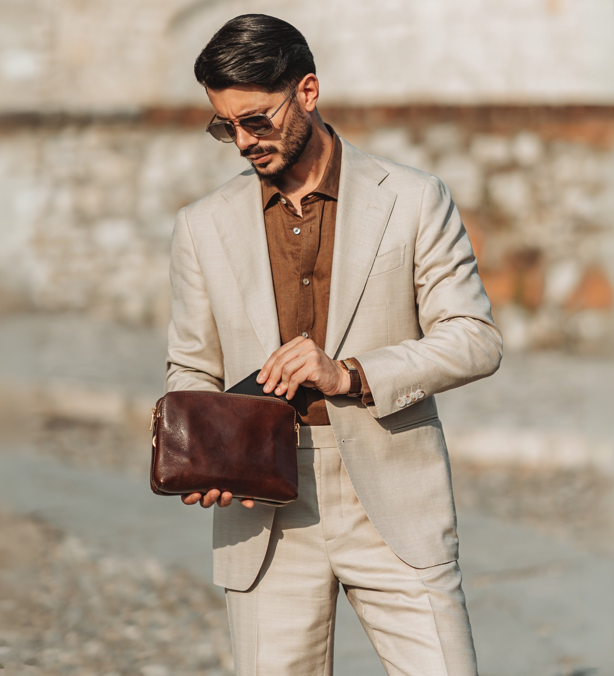 Pochette en cuir Ulysses