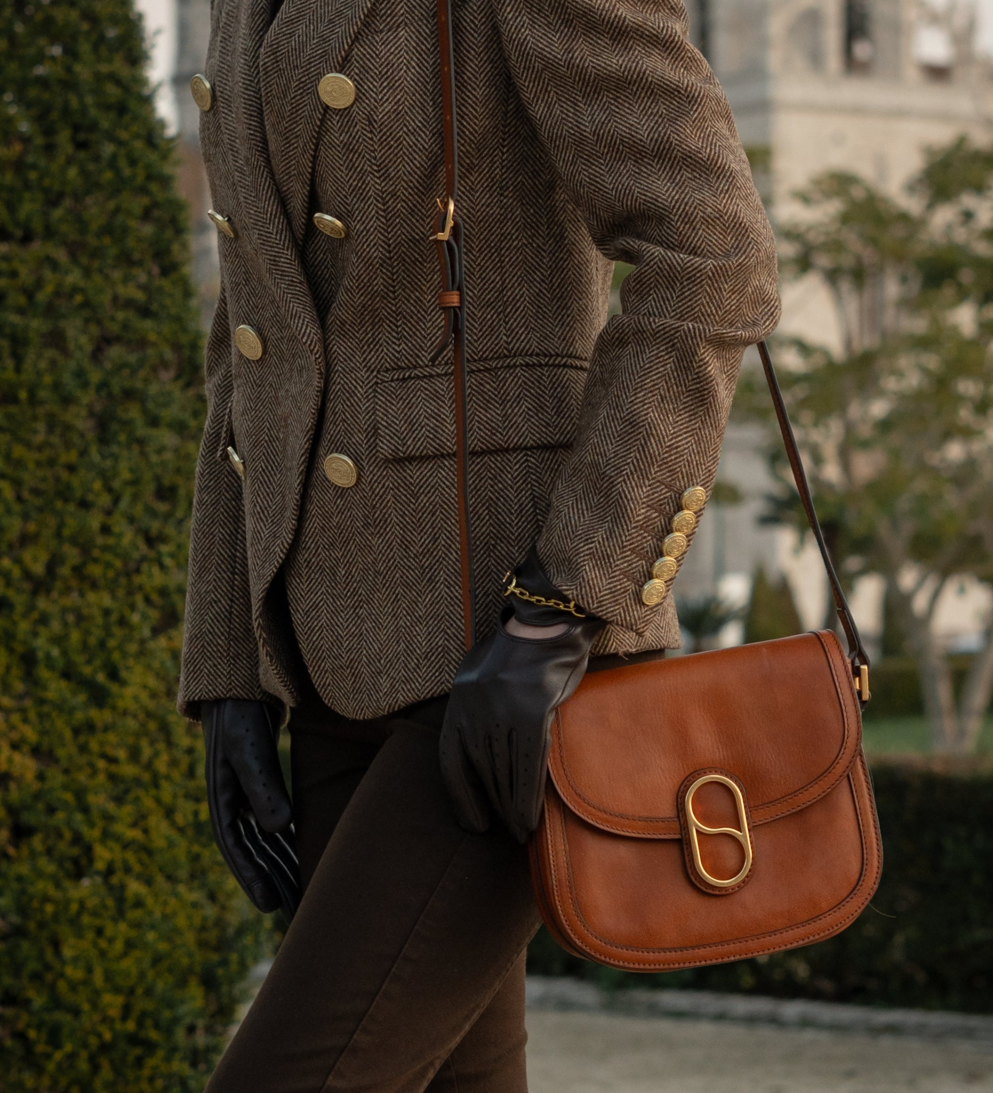 Sac à bandoulière selle en cuir pour femme Villette